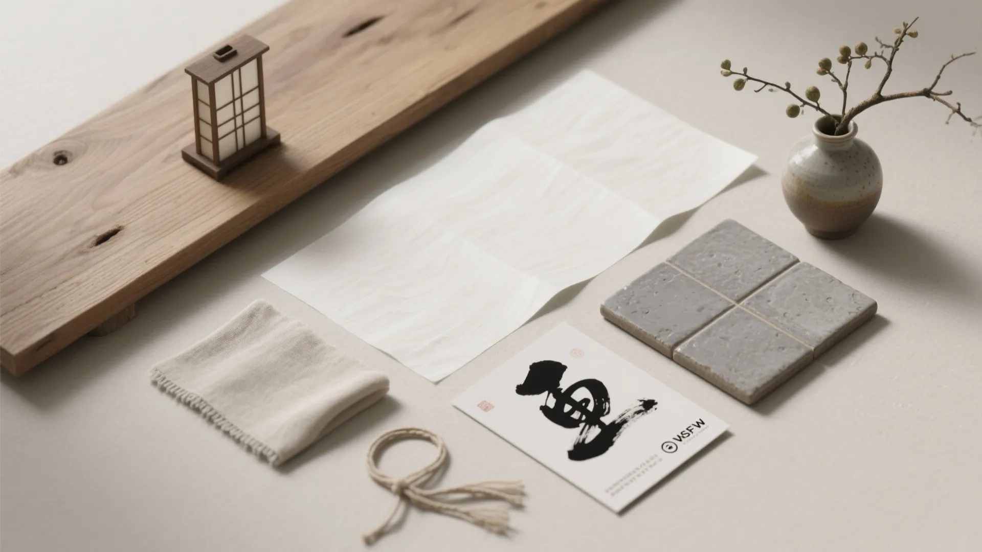 5) Wabi‑sabi palette and a tiny tokonoma