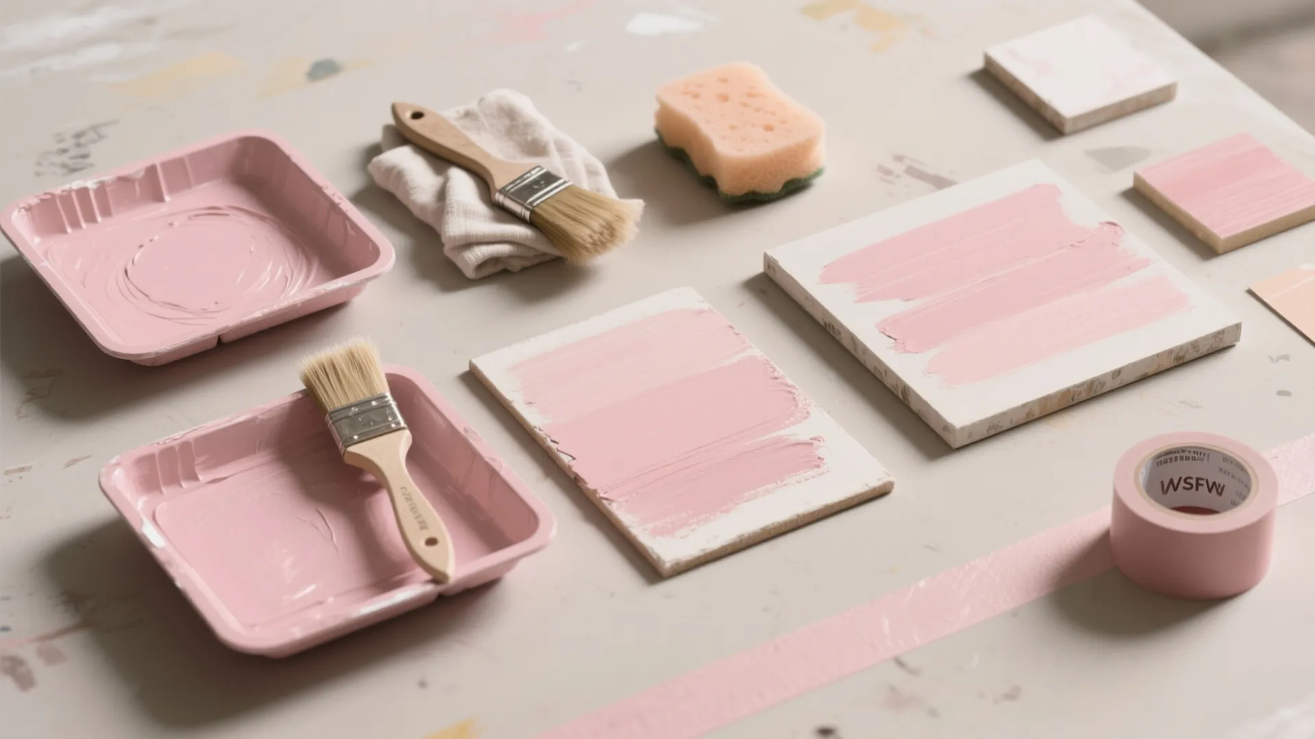 Wabi-Sabi Pink: Rag-Rolled, Brushed, or Sponged Texture