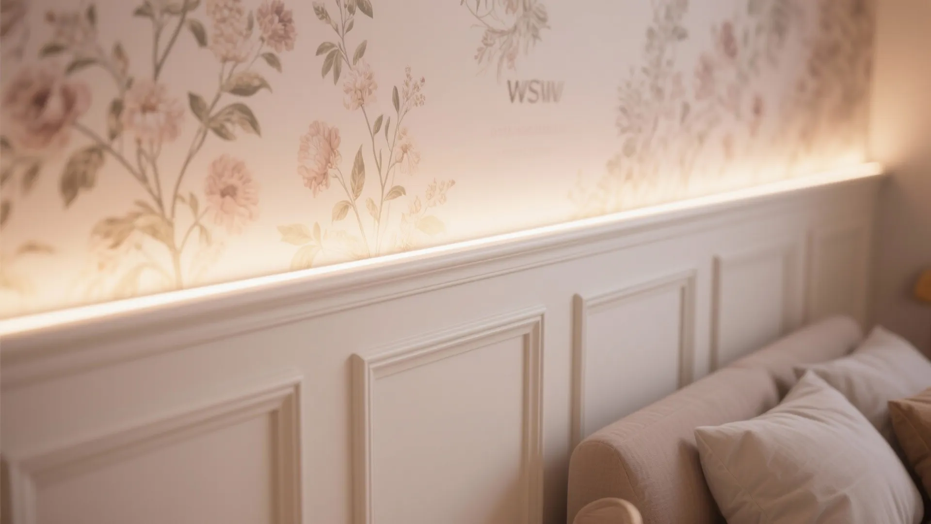 4) Statement Wall: Peel‑and‑Stick Murals, Wainscoting, and Glow Moments