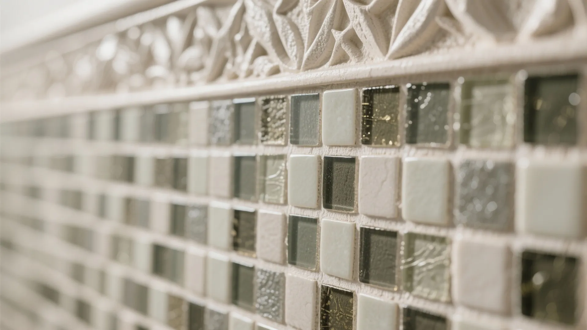 Dimensional Mosaic Wainscot for Durable Style