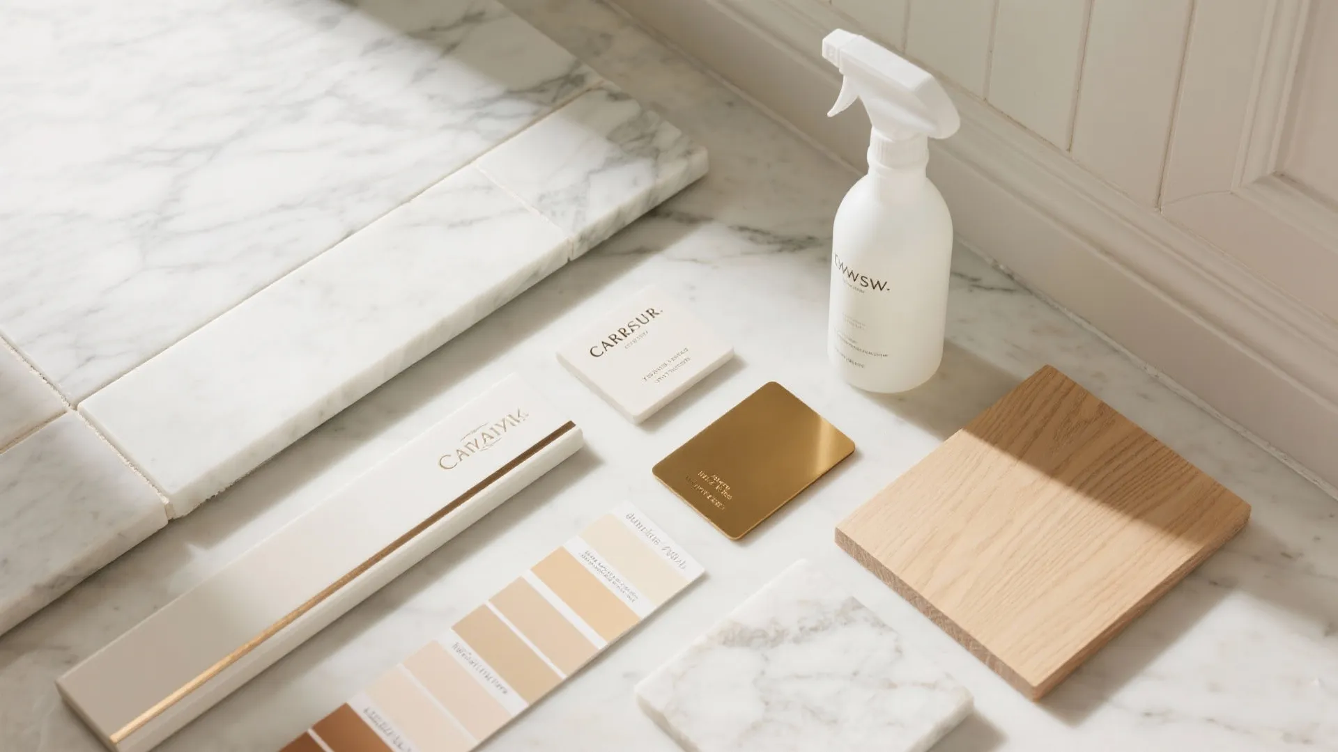 4) Marble wainscot + painted upper walls