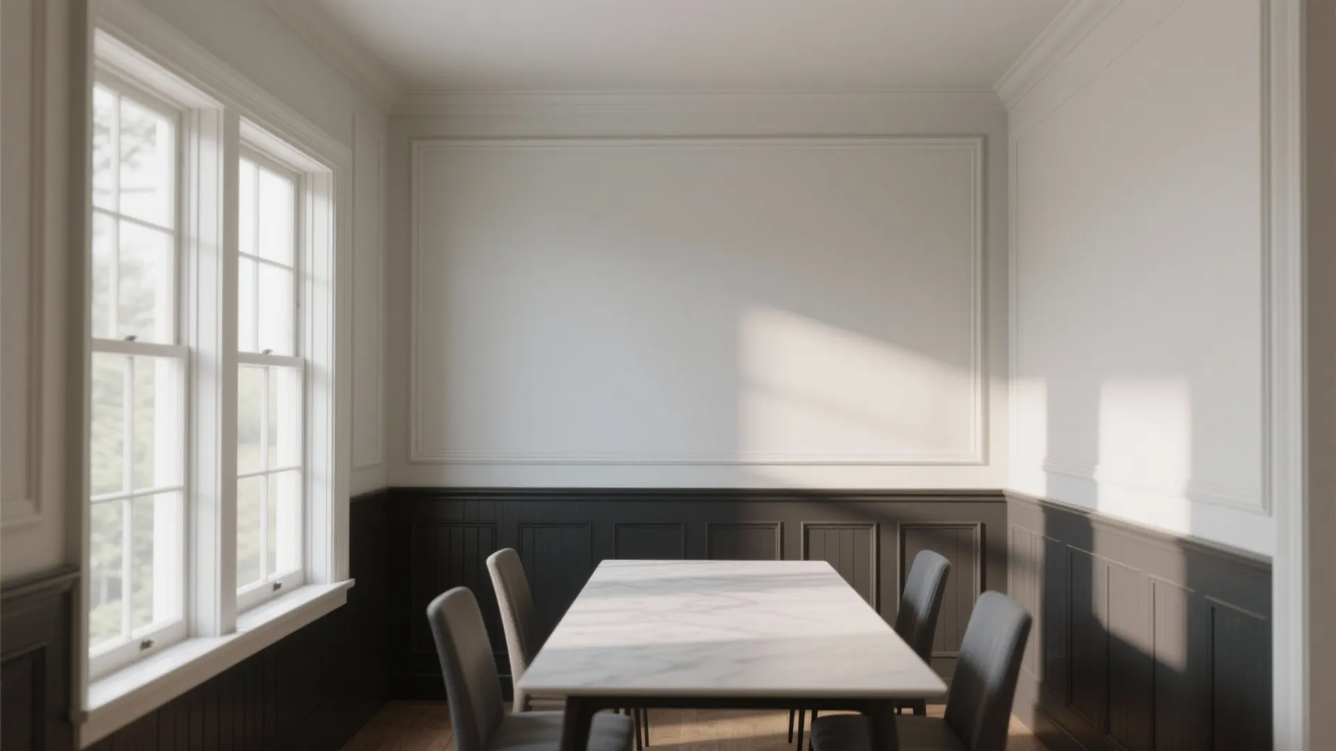 1. Classic Wainscoting with a Modern Twist