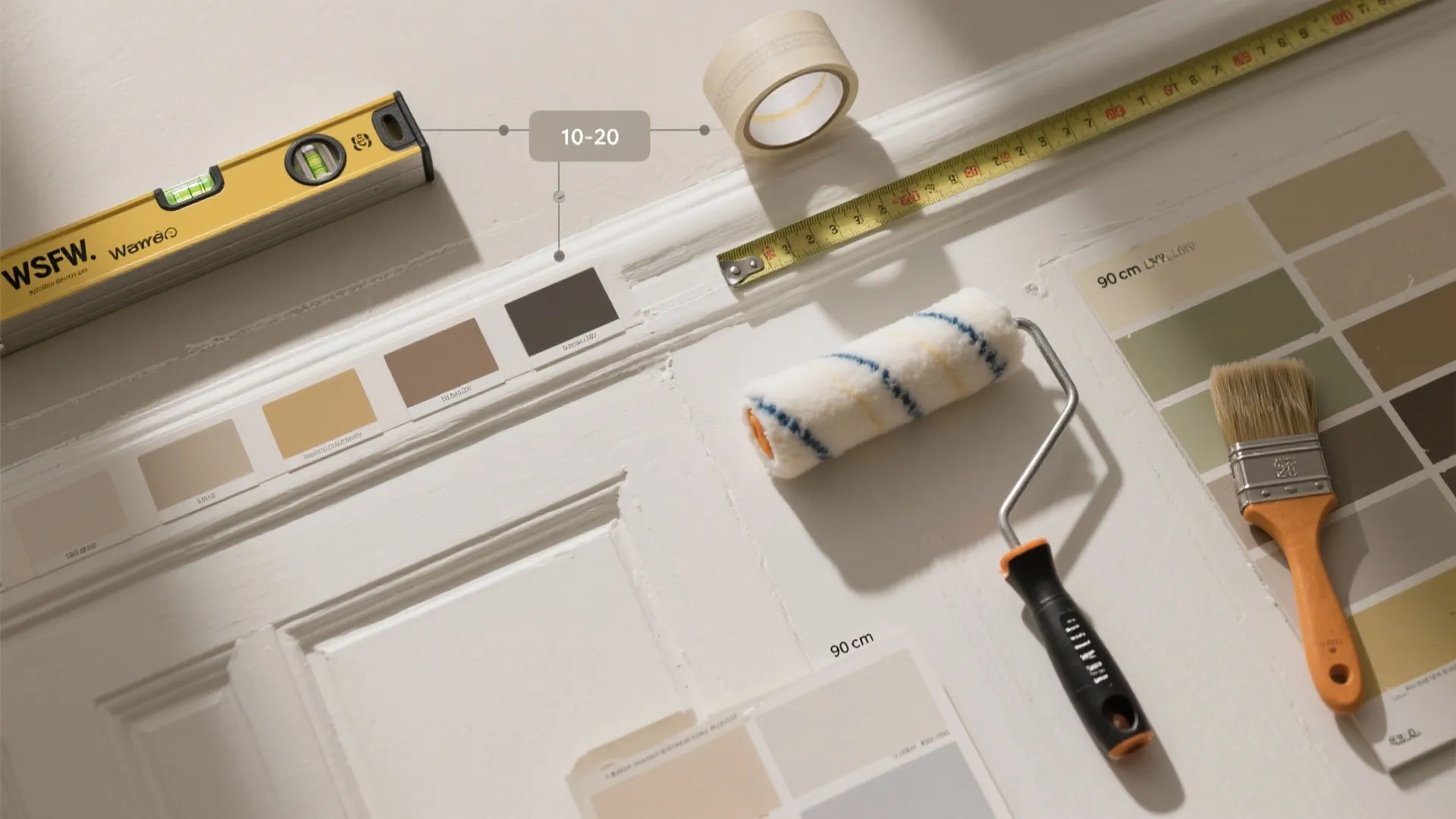 Two-Tone Walls (Painted Wainscot Effect) to Stretch the Space