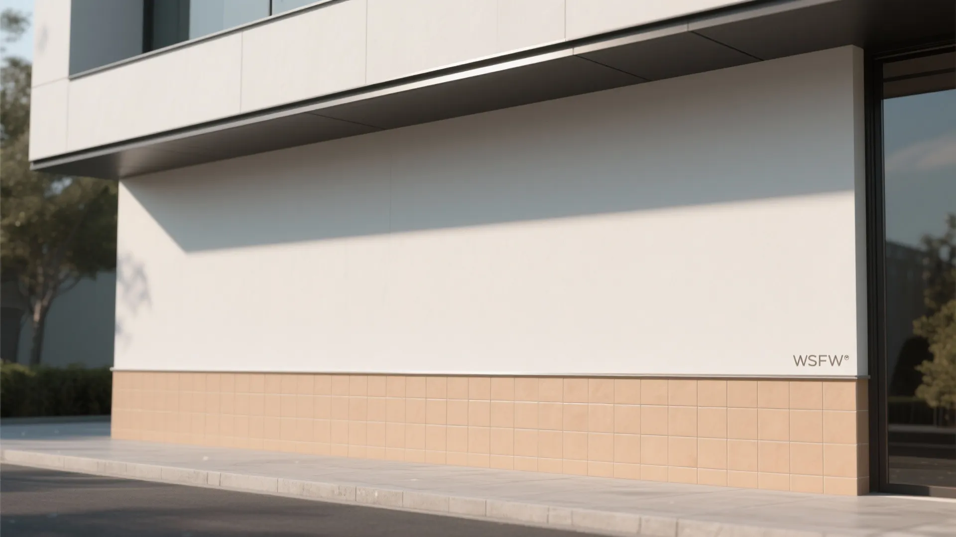 4. Mix wisely: tile wainscot + painted render above