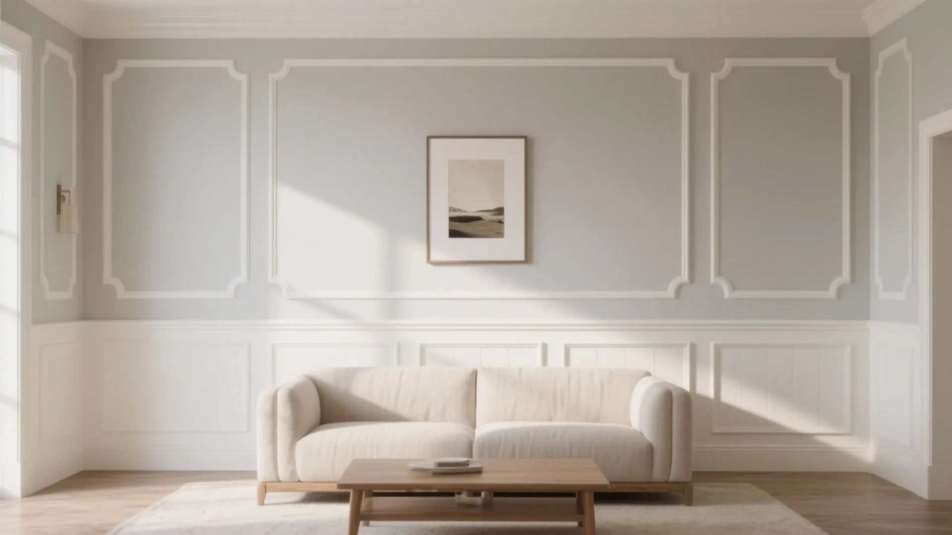Classic Mouldings and Wainscoting with Soft Neutrals