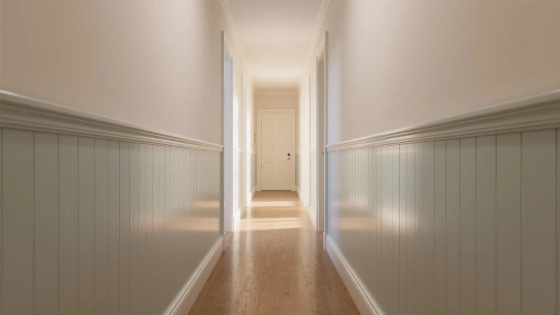 5. Two-Tone Wainscoting Effect with Enamel Trim