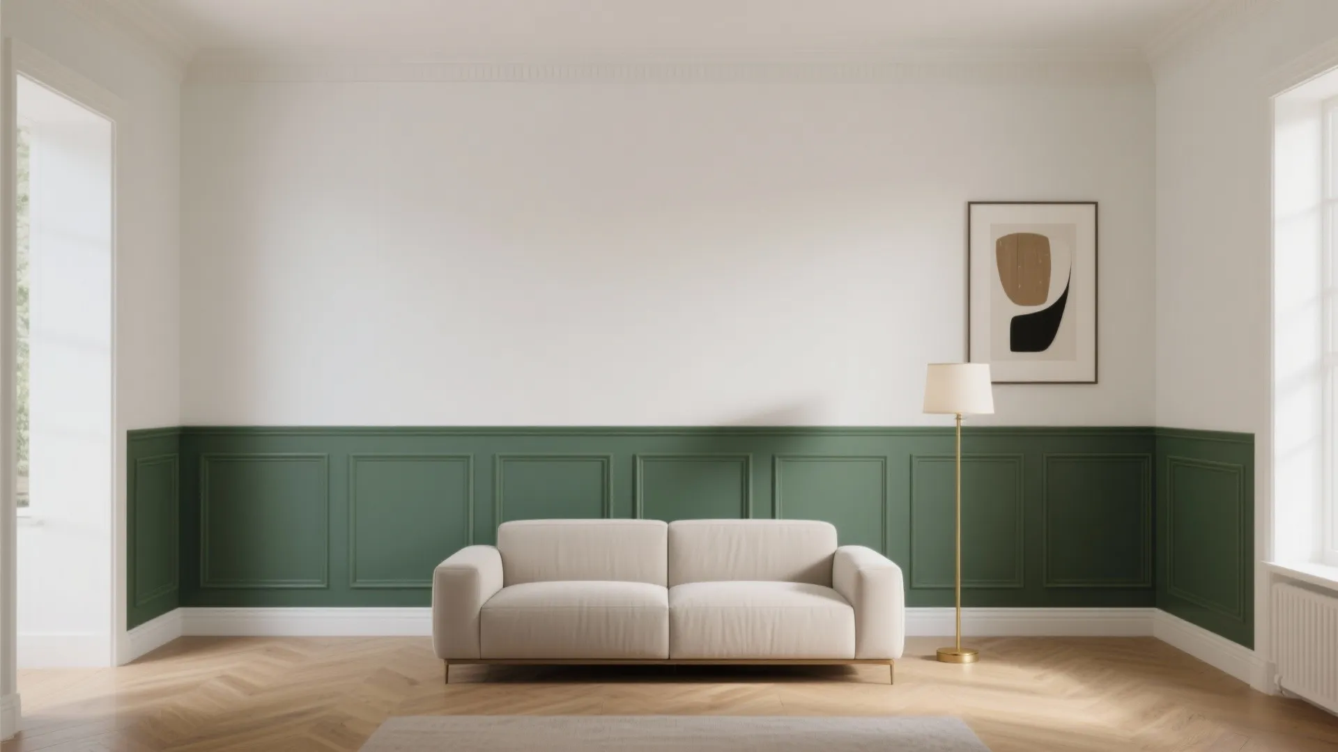 Color-Blocked Wainscoting: Paint-Driven Panels