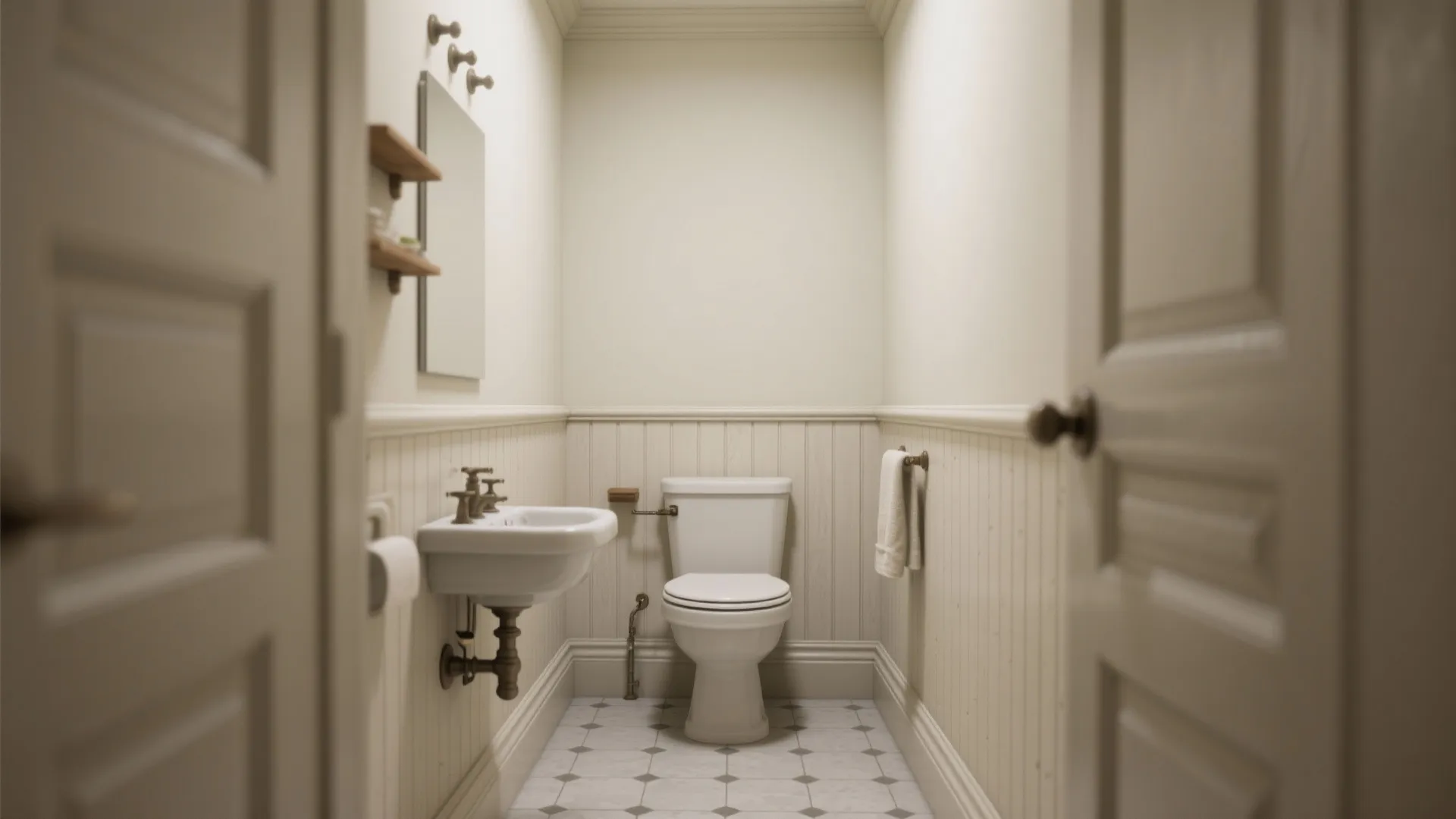 4. Painted wainscoting plus waterproof paint