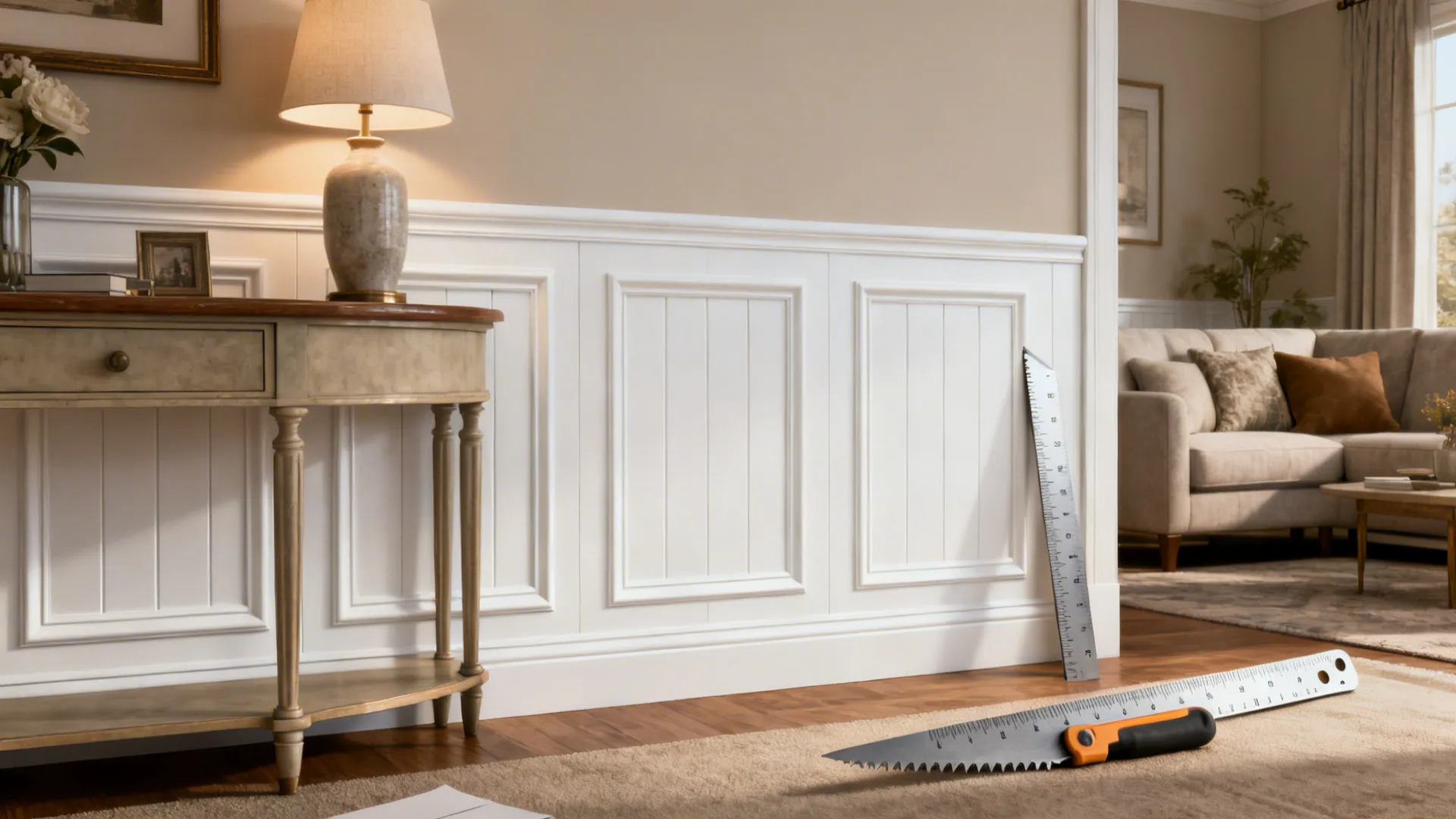 4: Faux wainscoting decals for instant sophistication