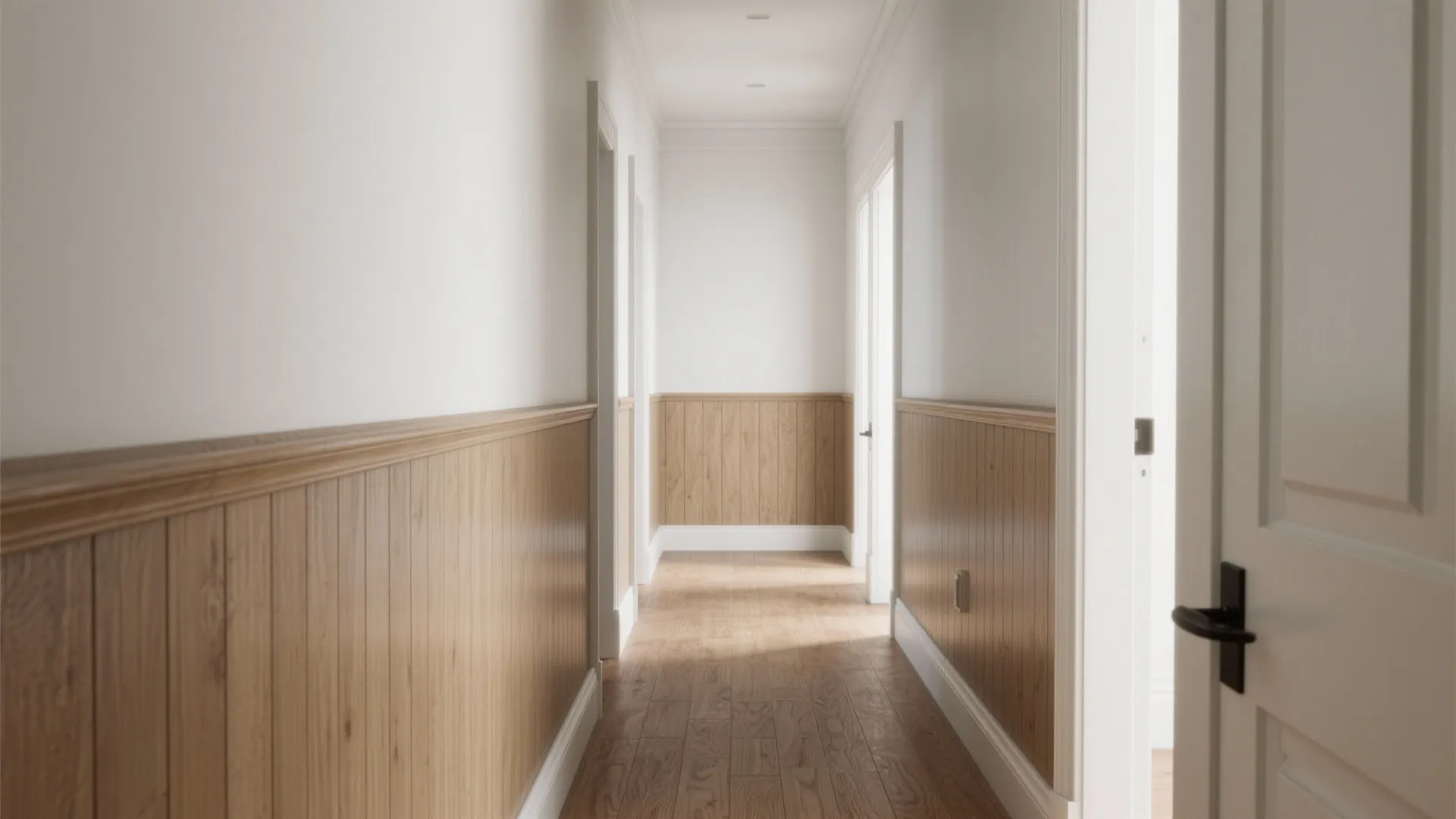 Idea 2: Half-height wainscoting that survives backpacks