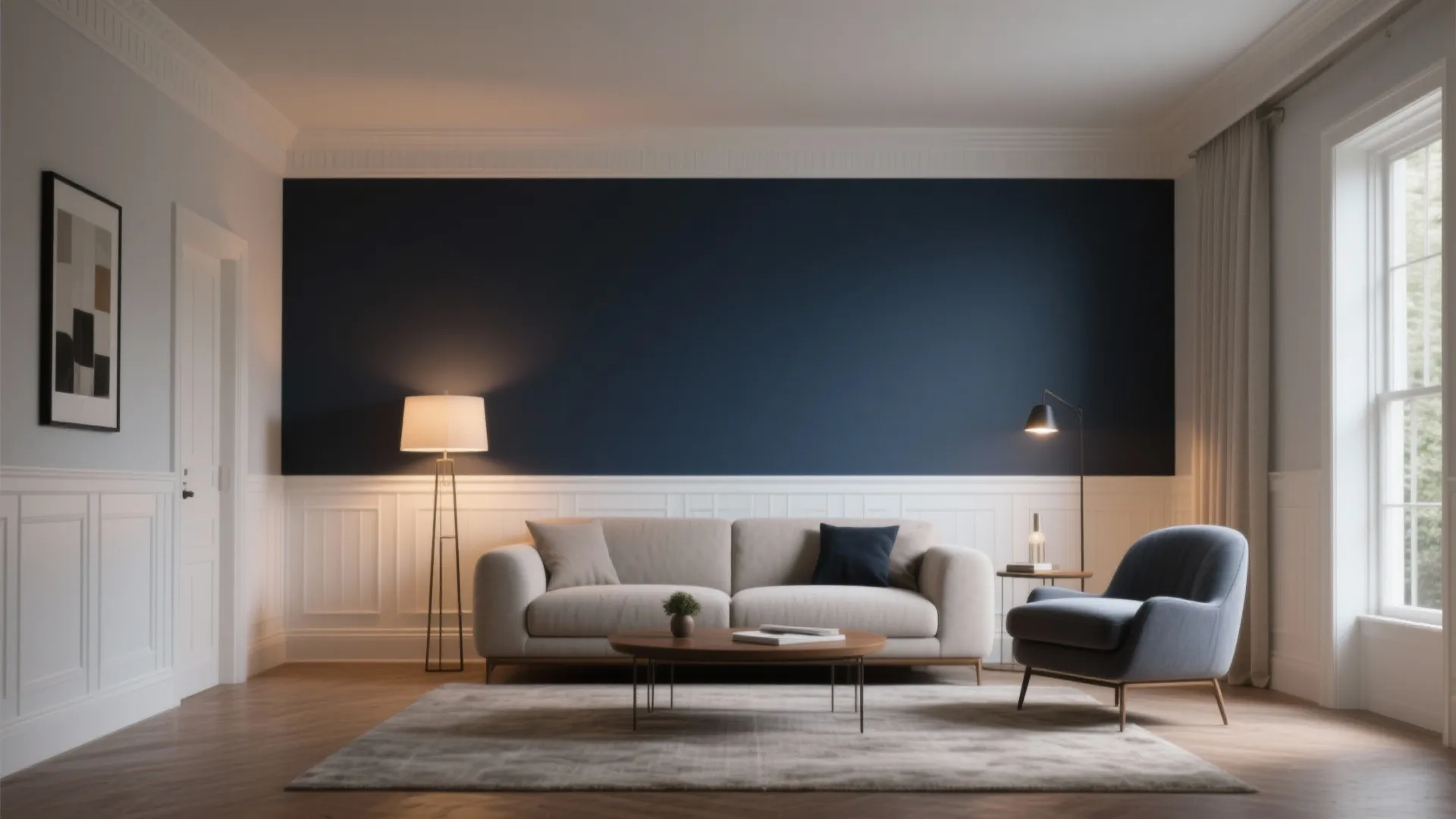 5. Wainscoting in Living Rooms