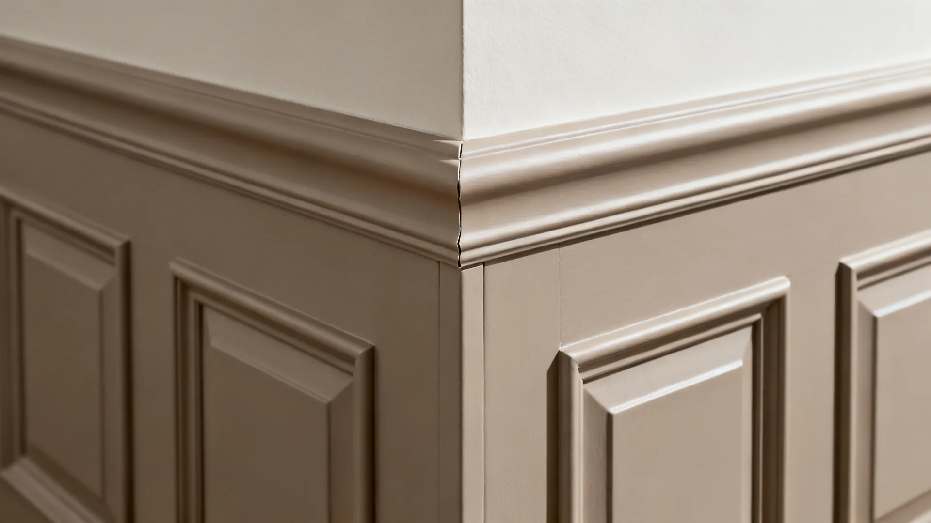 Macro of PVC wainscoting grid showing crisp edges and smooth matte finish.