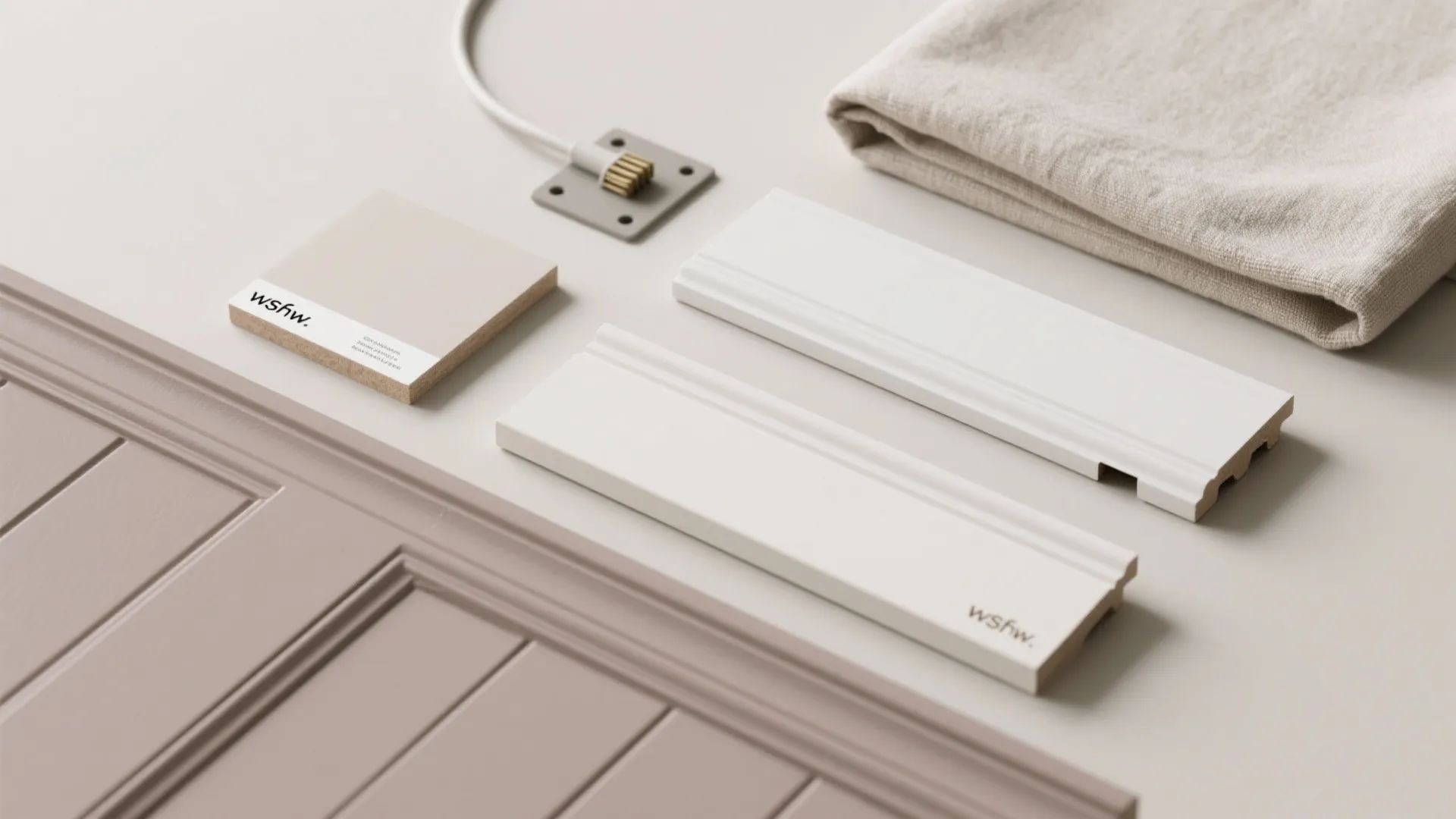 2) Half-height wainscoting with a modern chair rail