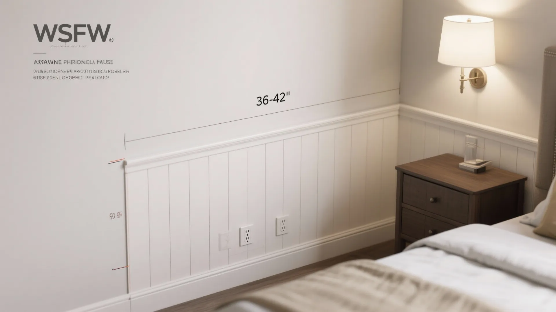 Half-Height Wood Wainscoting with Paint Above