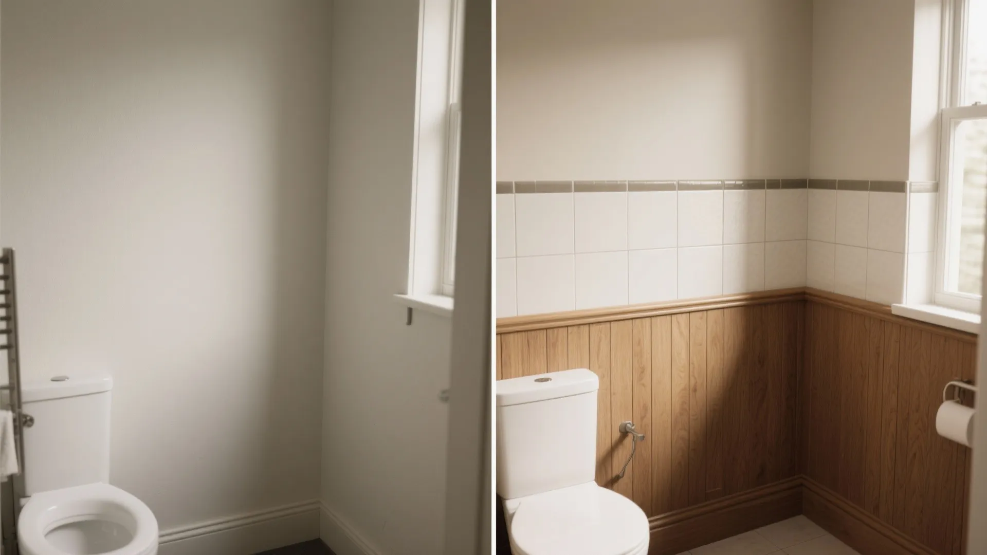 4. Half-height wood wainscoting with tile splash