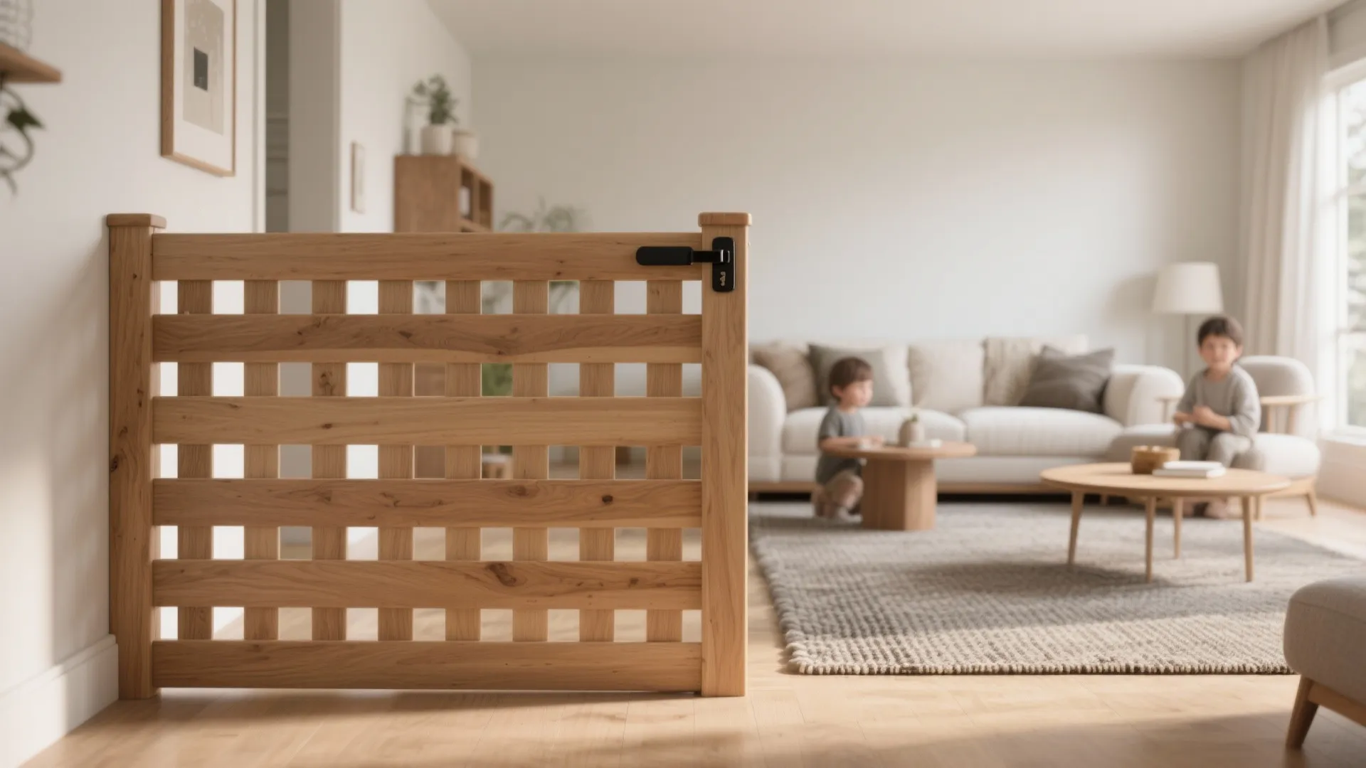 Idea 2: Half-height timber gate for pets and little explorers