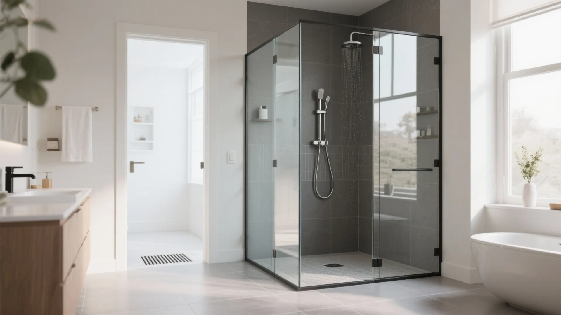 1. Walk-in Showers with Level Entry