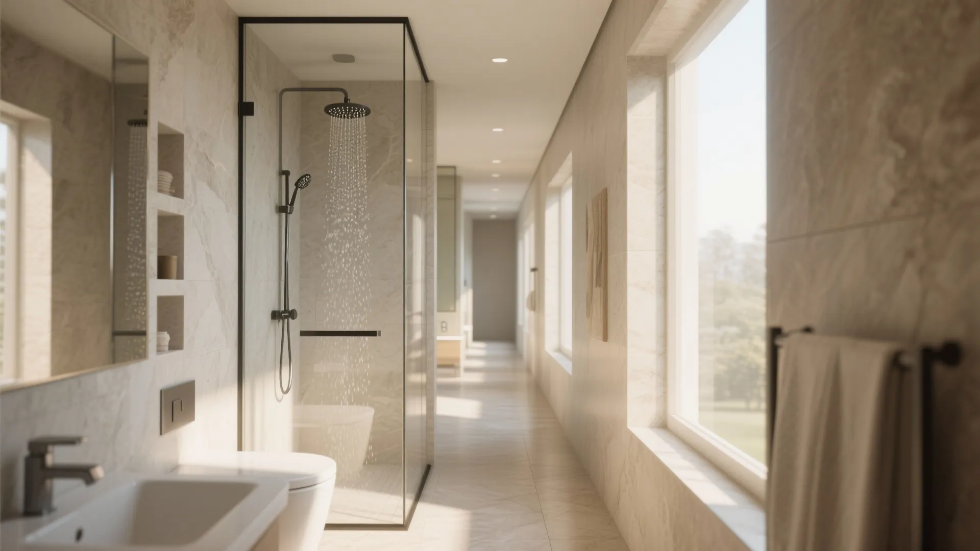 6. Go for a walk-in shower