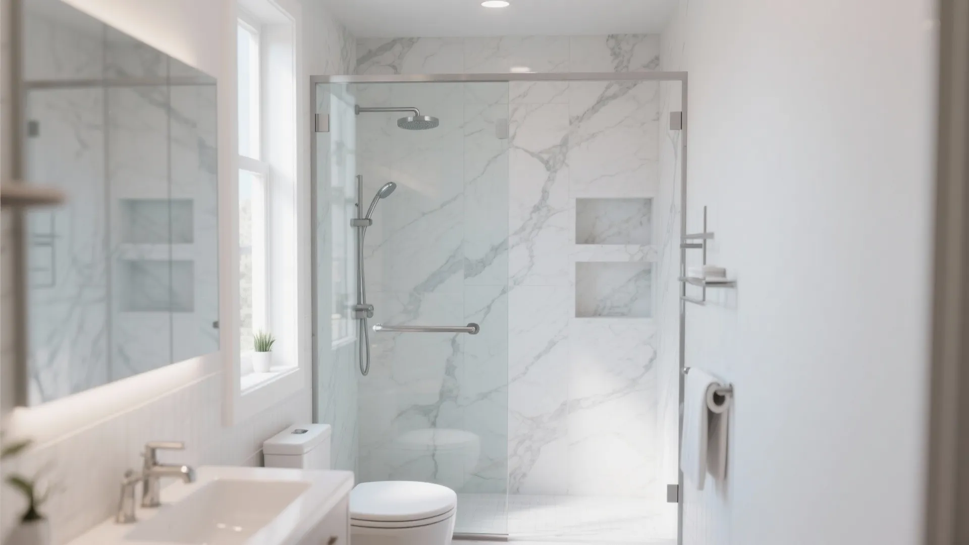 3. Swap the Tub for a Walk-In Shower