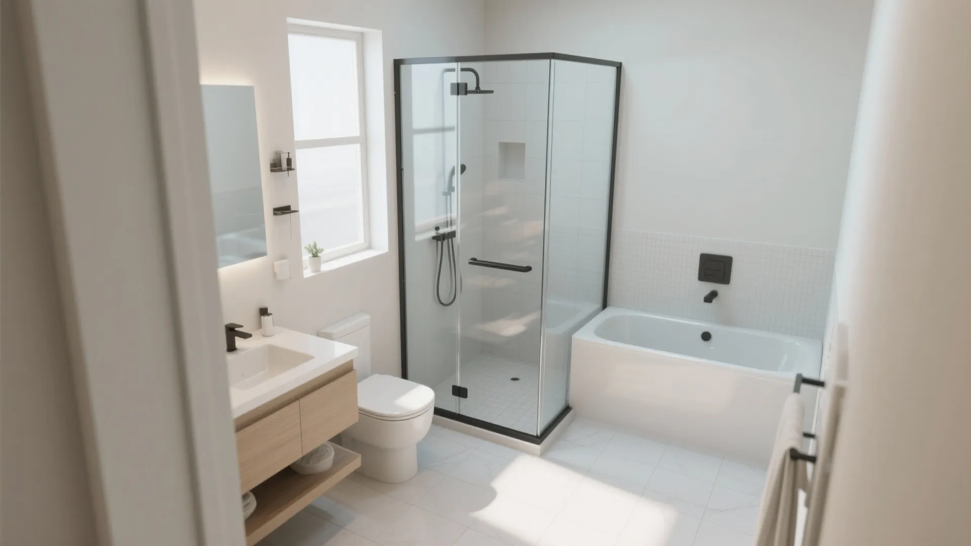 1. Walk-In Shower Instead of Tub