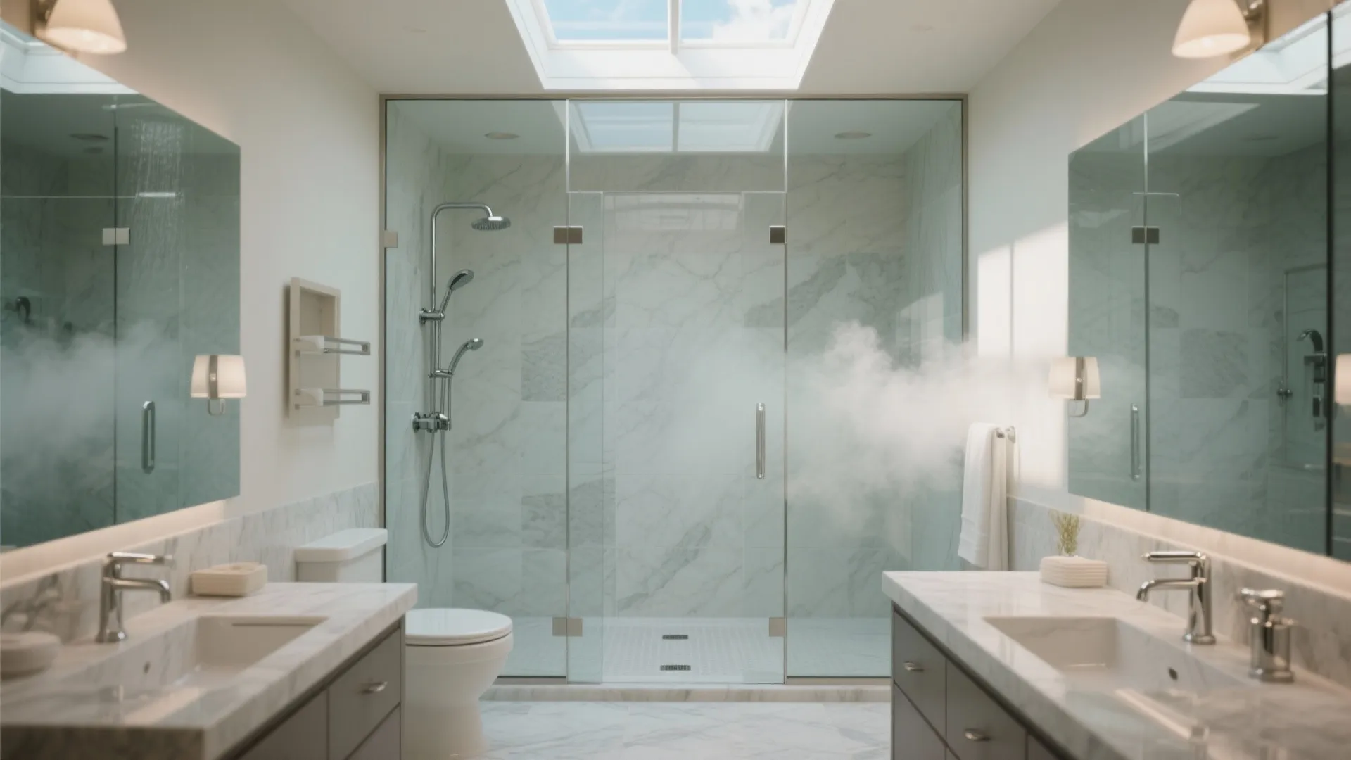 2. Walk-in Shower Across the Width