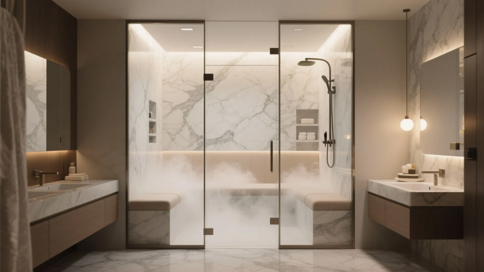 2. Walk-In Steam Shower