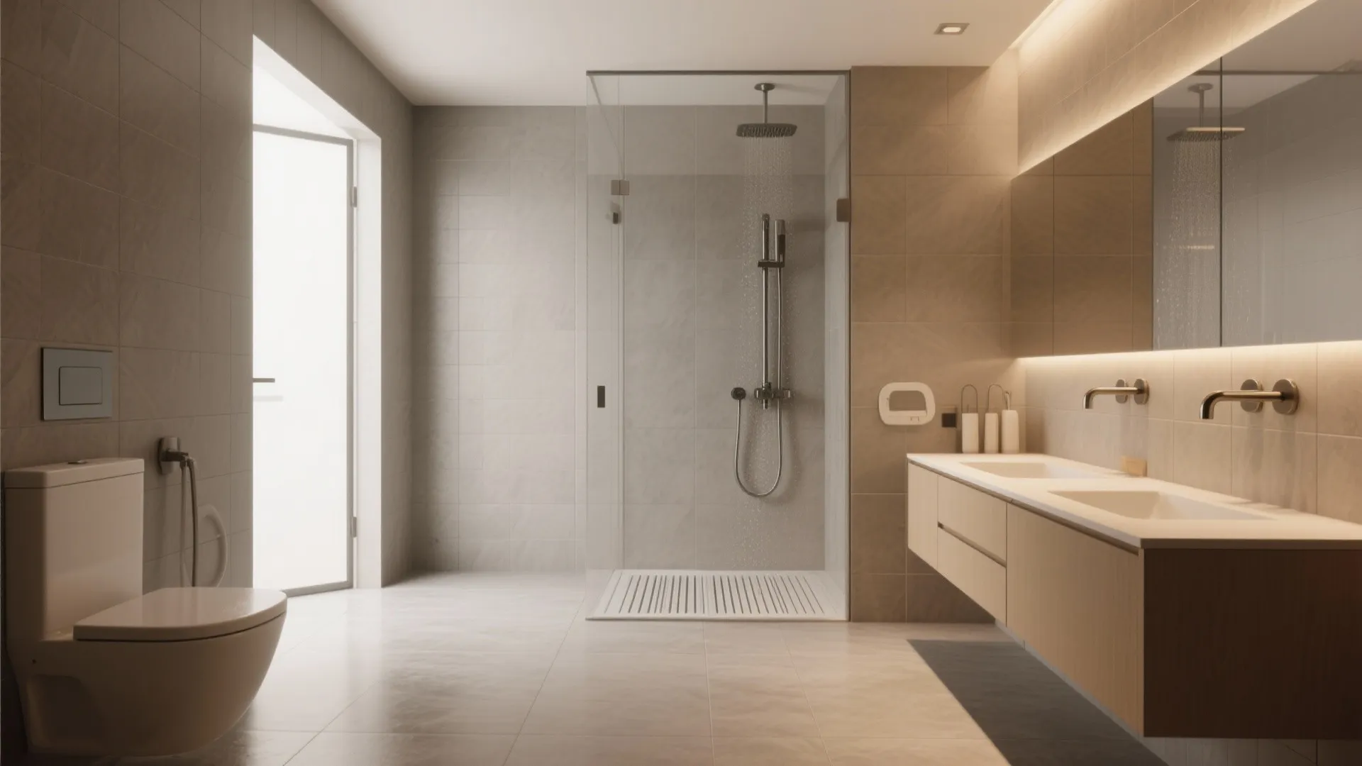 Walk-in wet room style