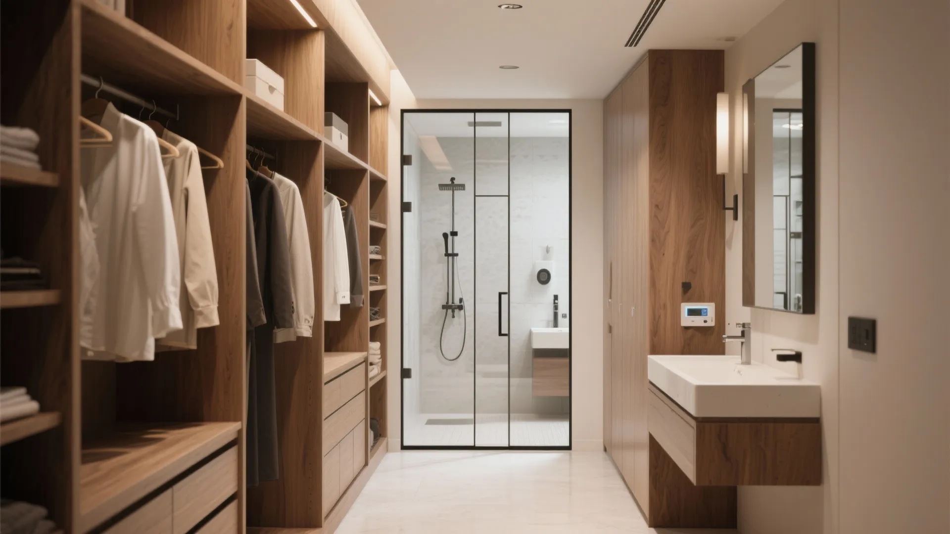7. Walk-Through Closet to Shower