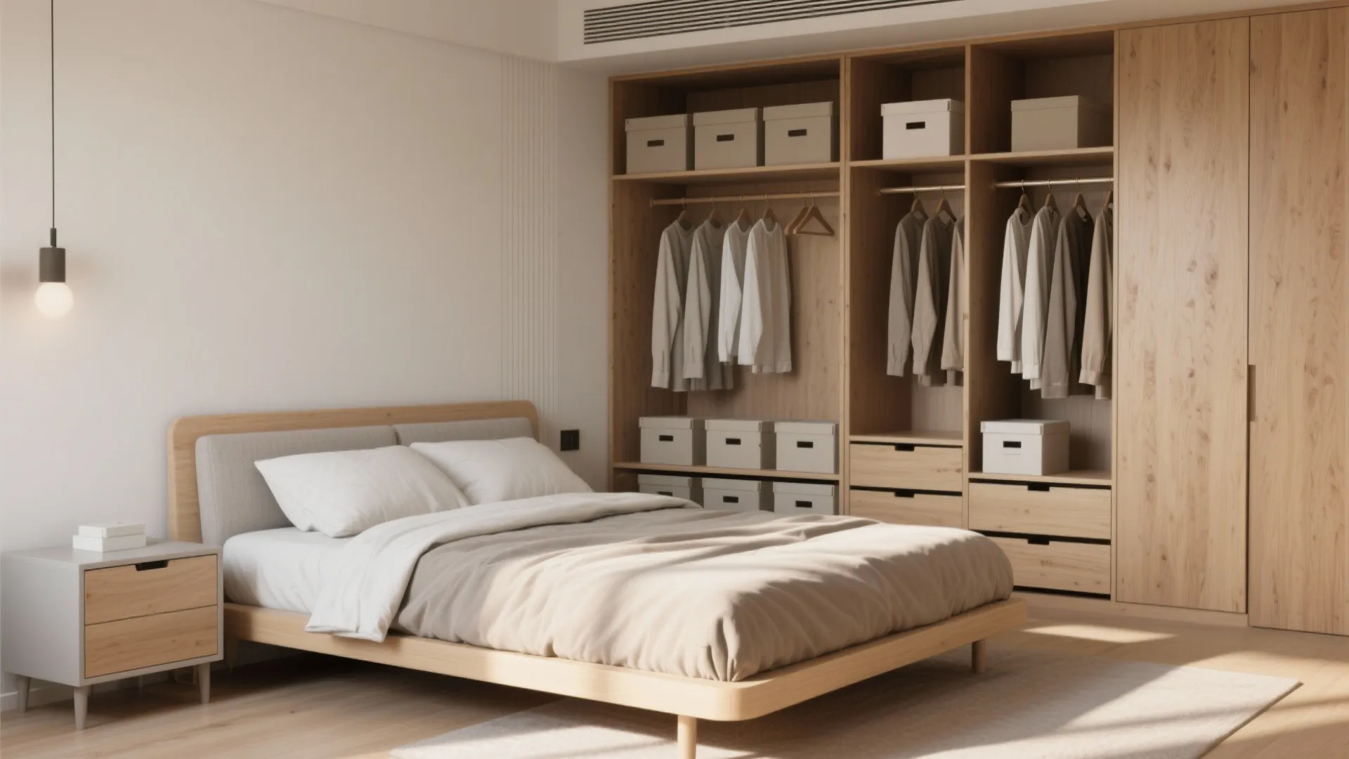 2. Master bedroom with walk-in feel on a budget