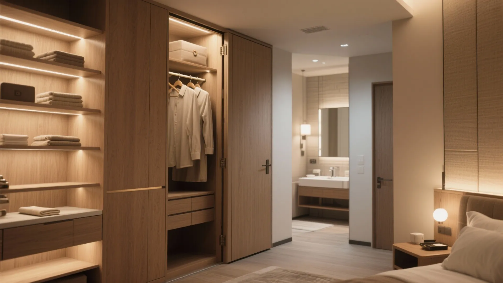 Primary suite with walk-in closet