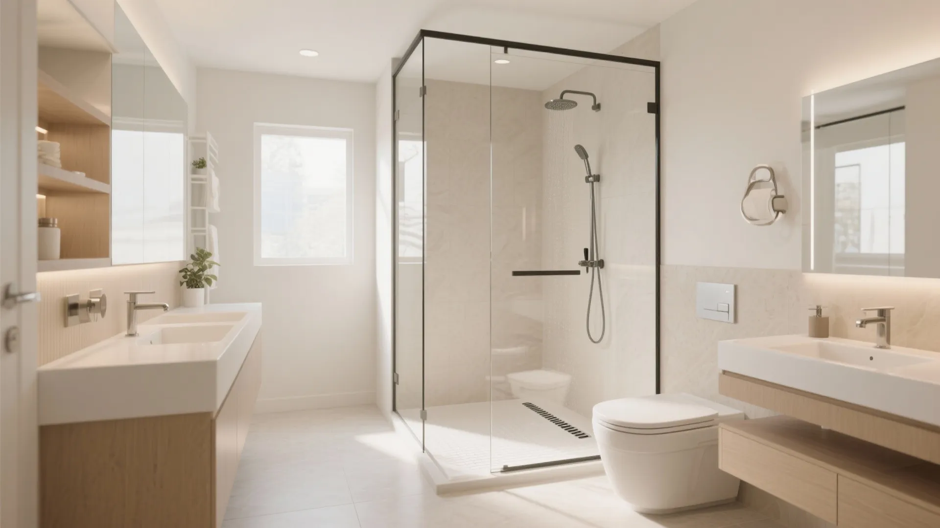 4. Walk-in or roll-in showers