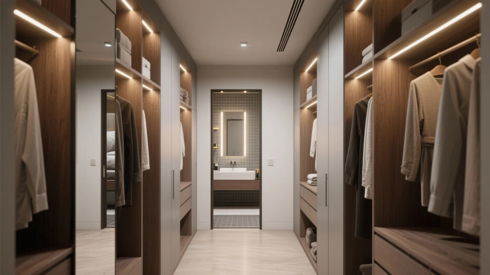 3. Walk-Through Closet as Circulation Space