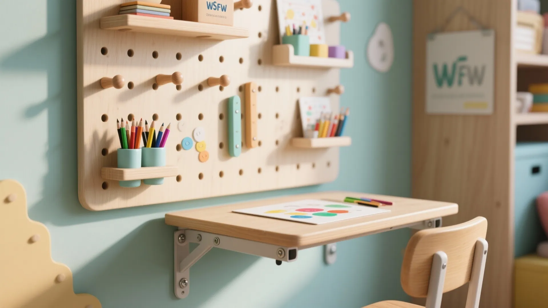 4. Wall-mounted activity stations