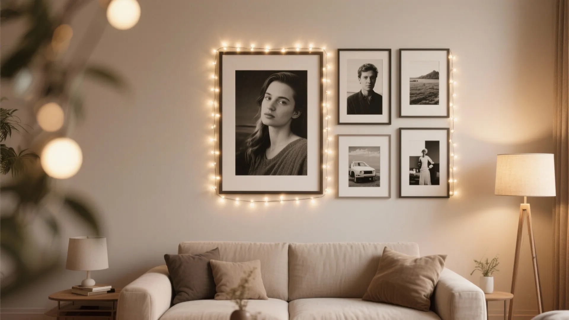 7. Framed Wall Art Light Accents