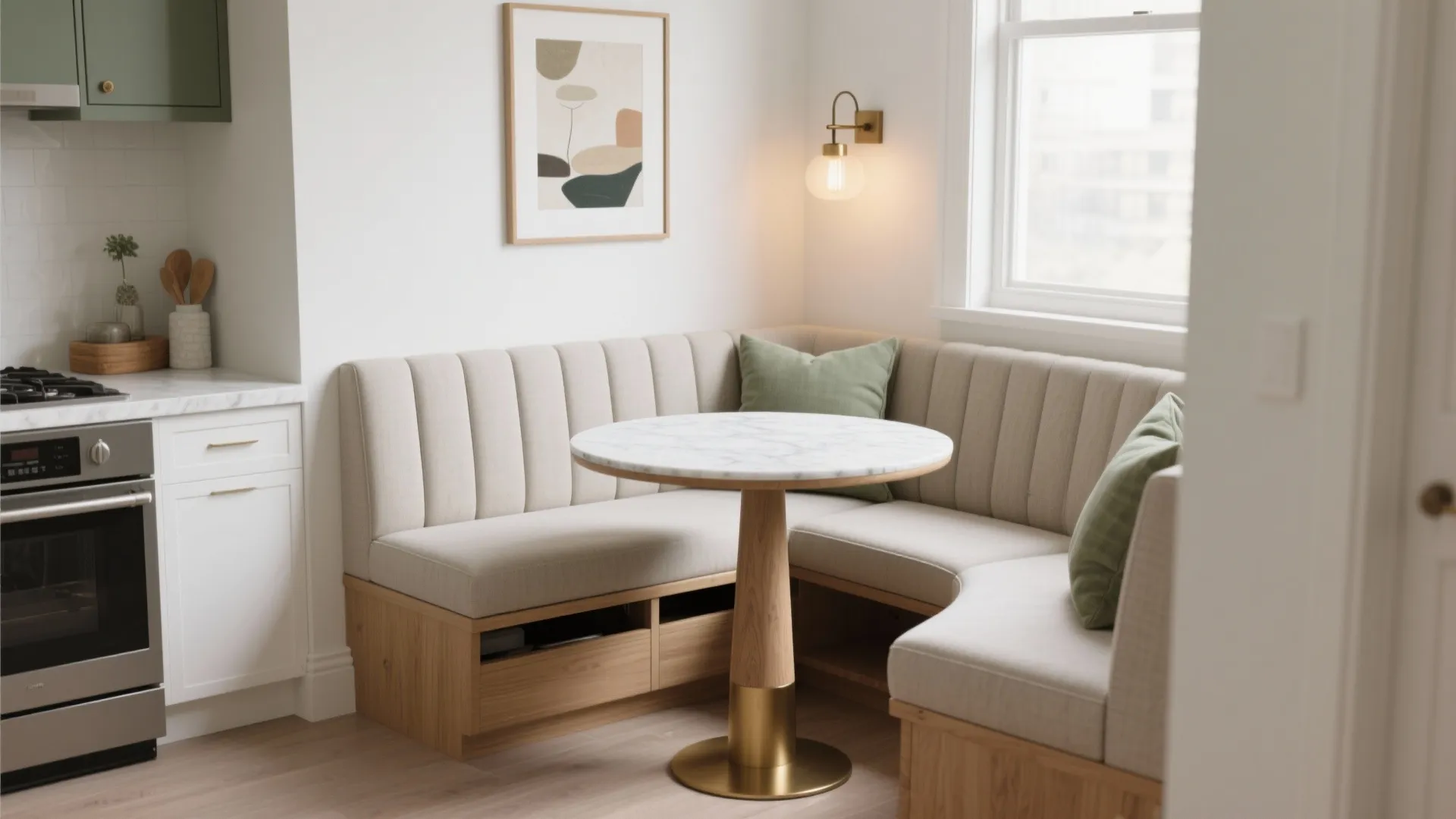 Idea 2: Built-In Banquette Along the Short Wall