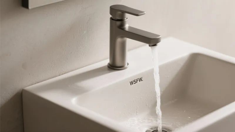 Modern Bathroom Sink with Matte Faucet – Clean & Functional Design