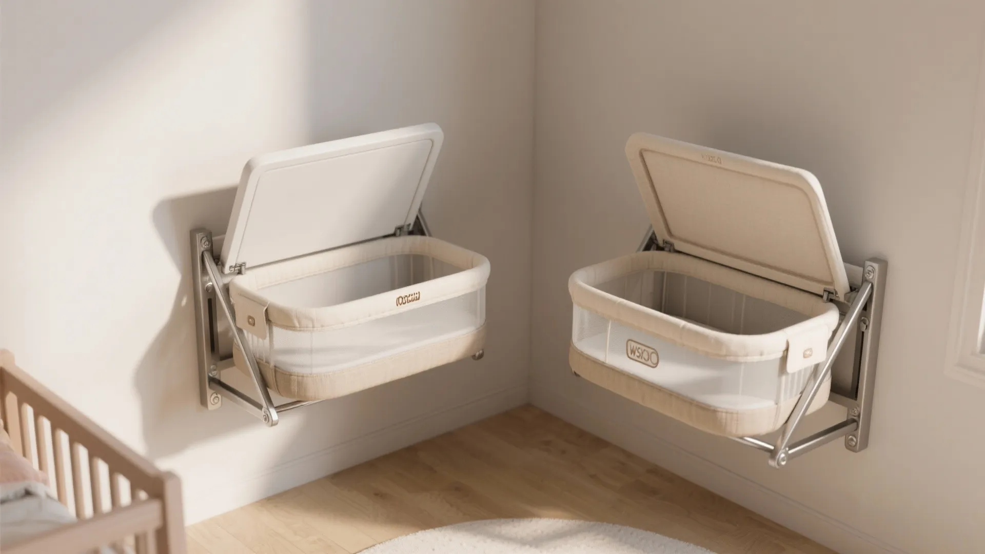 2. Use fold-down or wall-mounted bassinet options