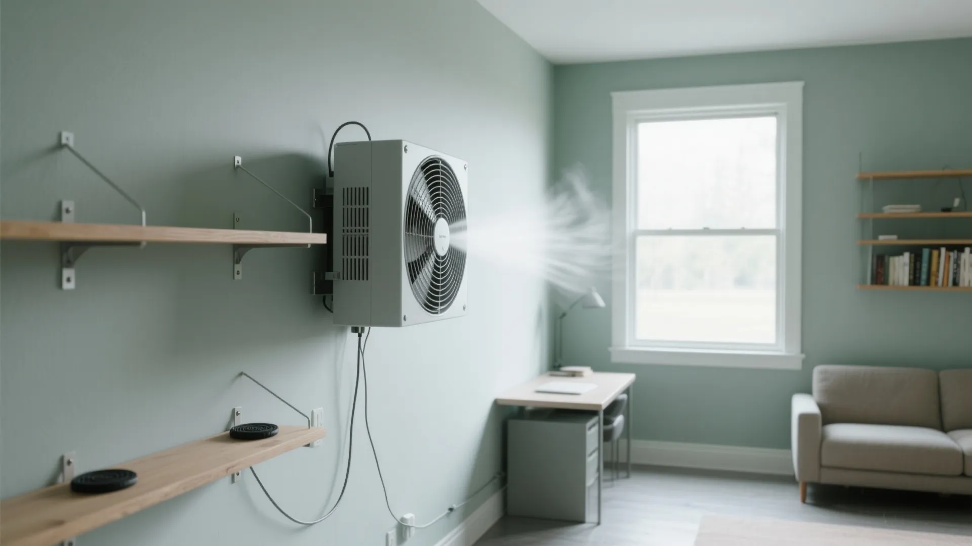 Box Fan Wall Mount DIY: Space-Saving Cooling Solution: 1 Minute to a Clutter-Free, Cool Room With This Wall Mount Hack