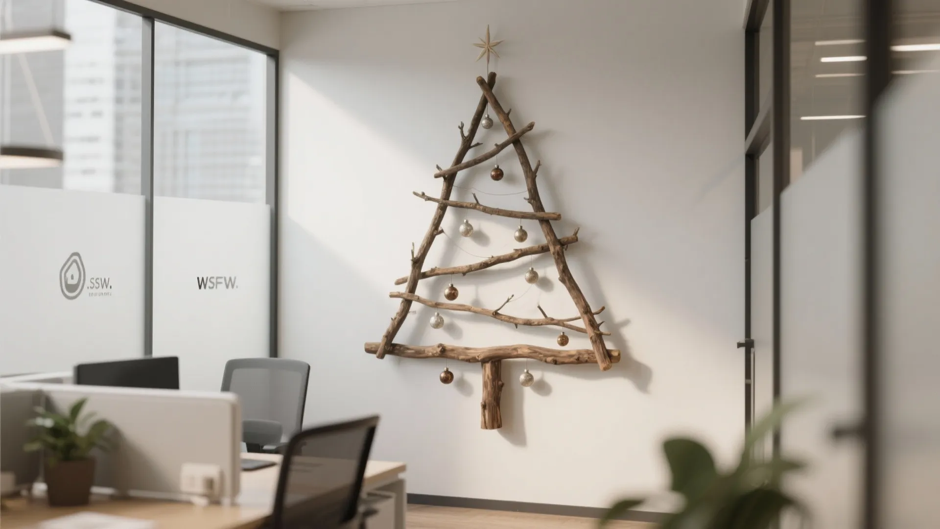 4. Wall-Mounted Branch Tree