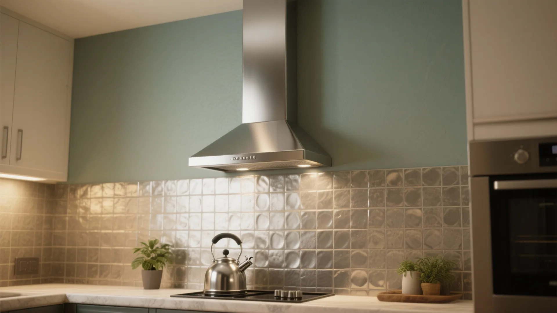 2. Wall-mounted chimneys — style with lift