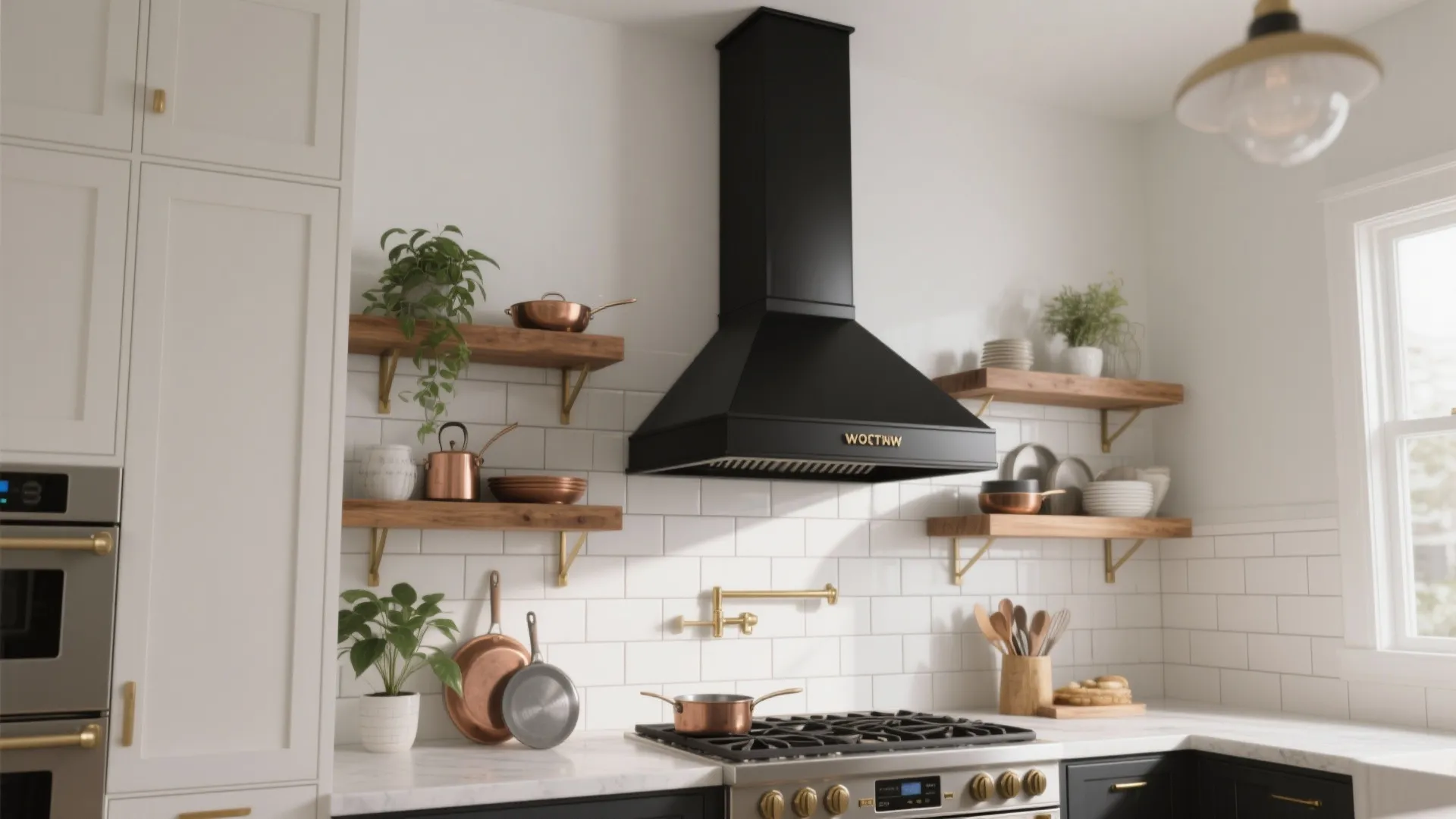 2. Statement Wall-Mounted Black Chimney