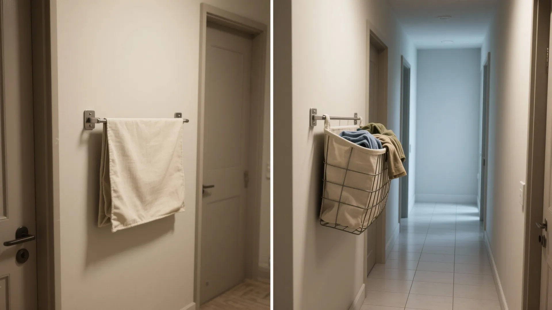 4. Wall-Mounted, Collapsible Baskets