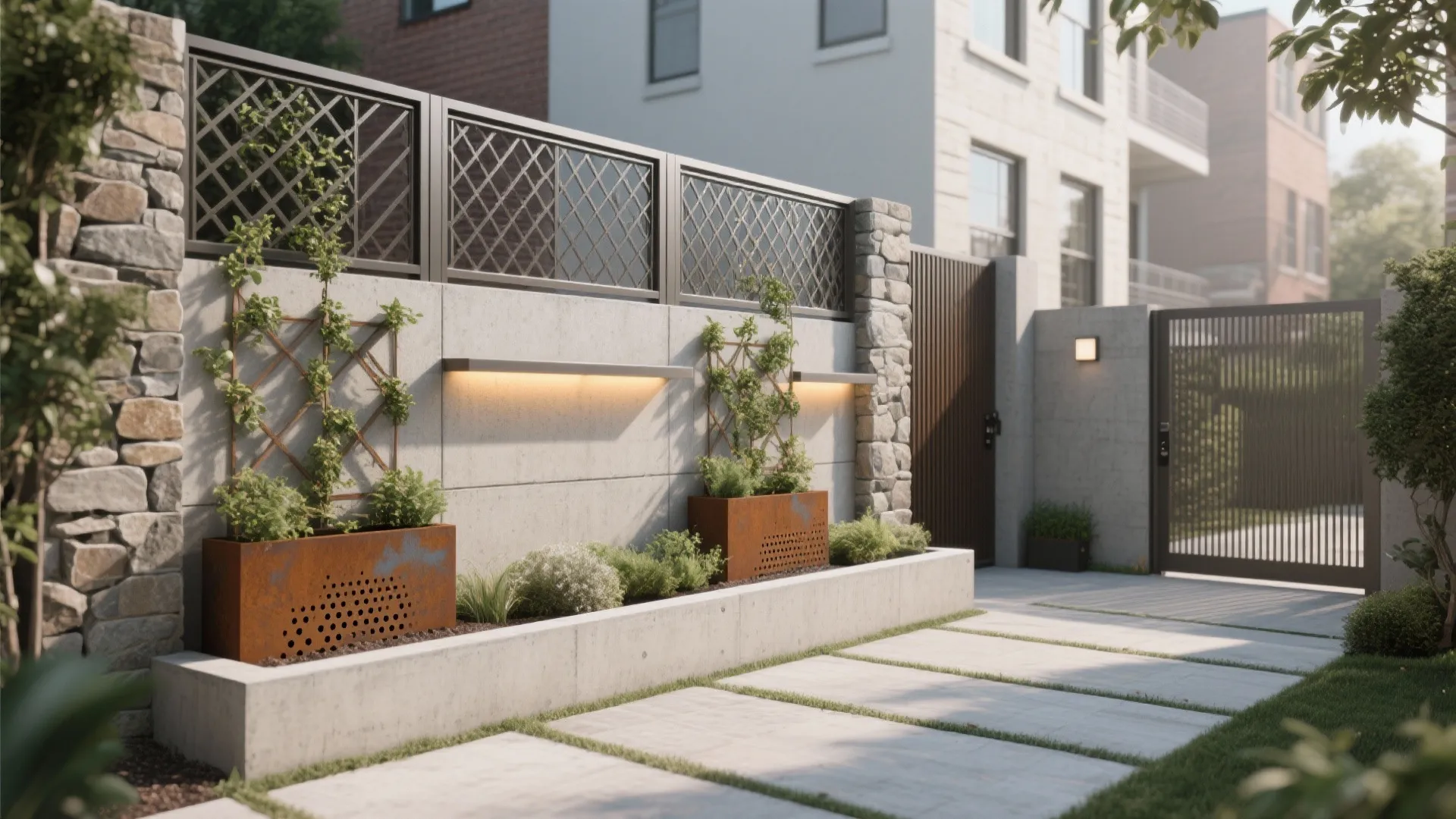 5 Boundary Wall Design Ideas: Small-space strategies for modern boundary walls with texture, greenery, and light