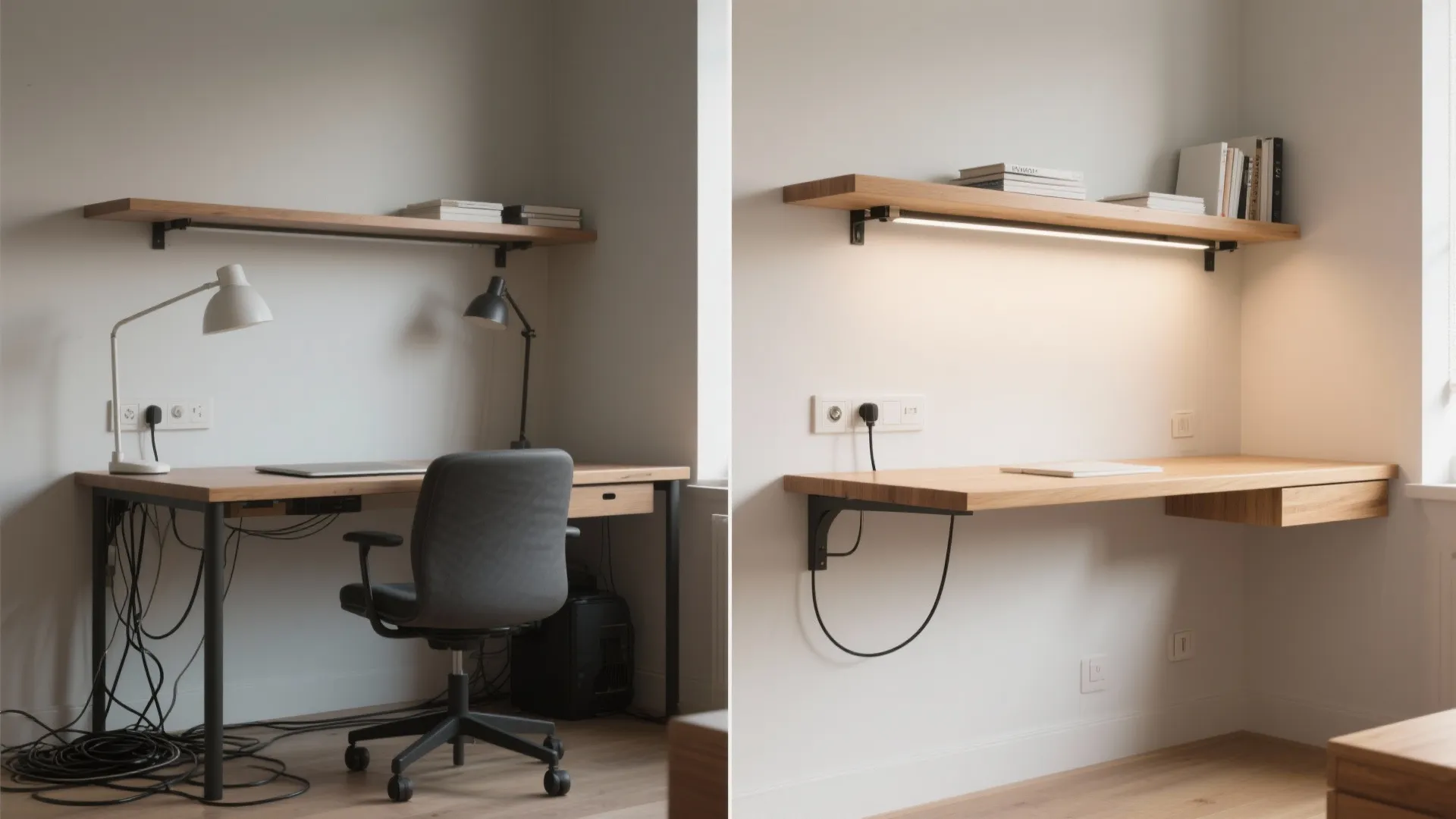 Adaptive desk: wall-mounted or ladder-style