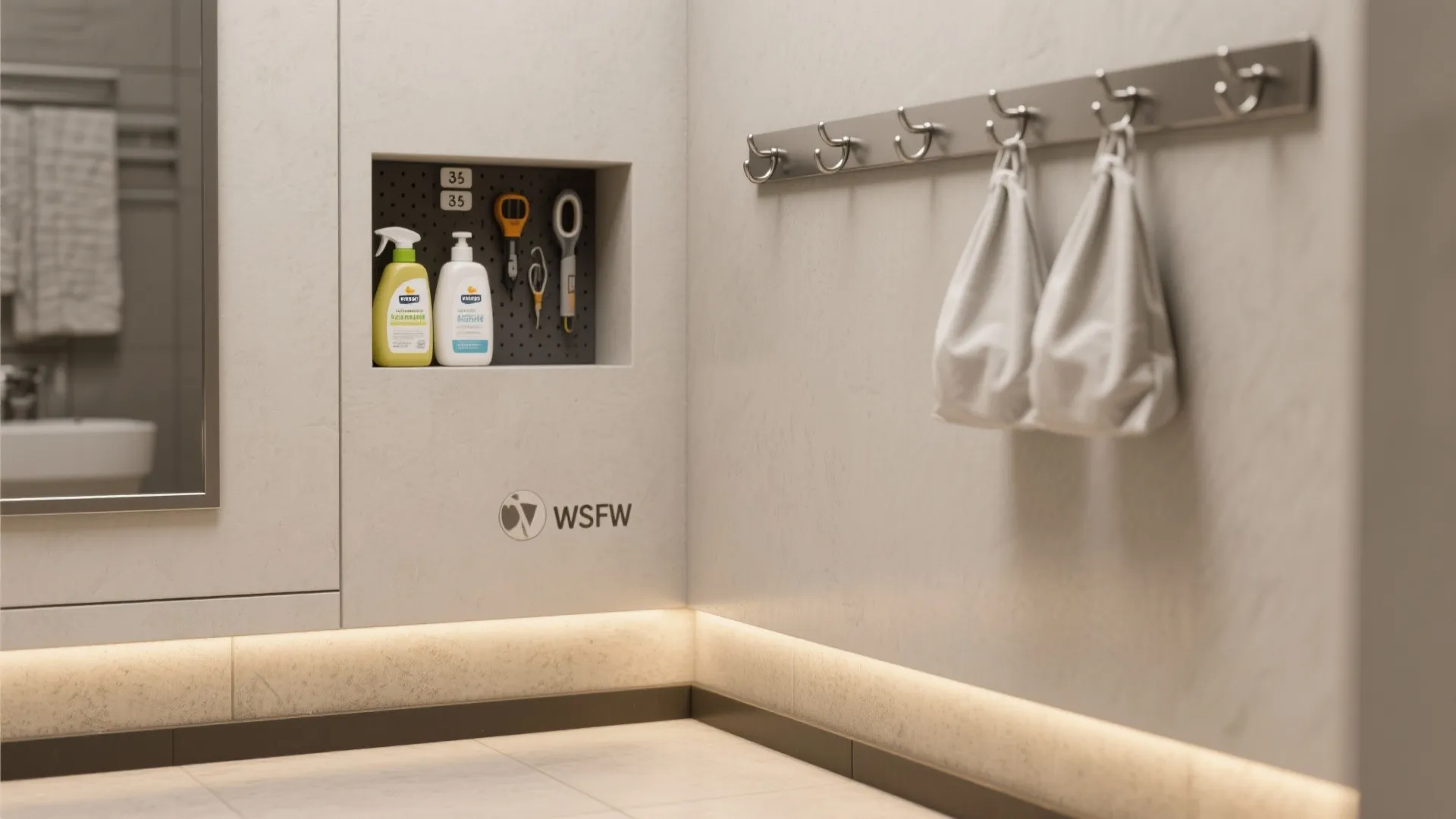 5) Thoughtful wall details that change daily life