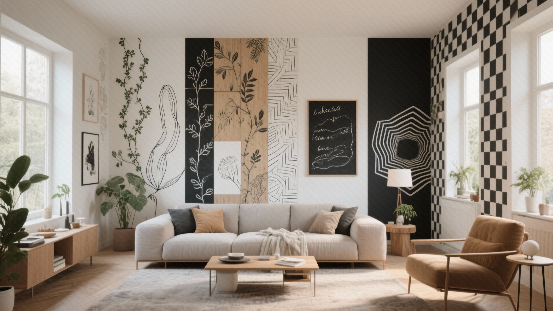 5 Wall Drawing Ideas for Small Spaces - Minimalist Wall Art For Small Space Inspiration