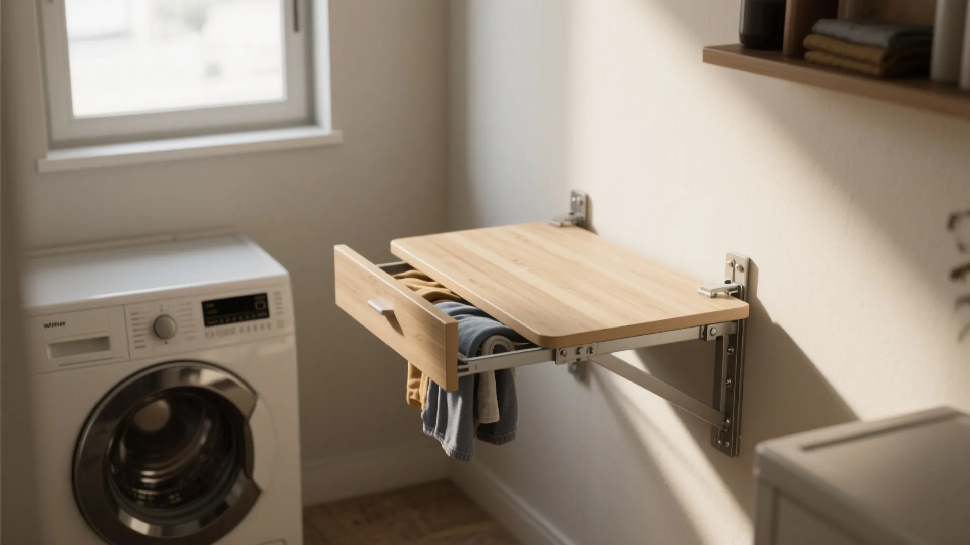 1. Wall-mounted drop-leaf table