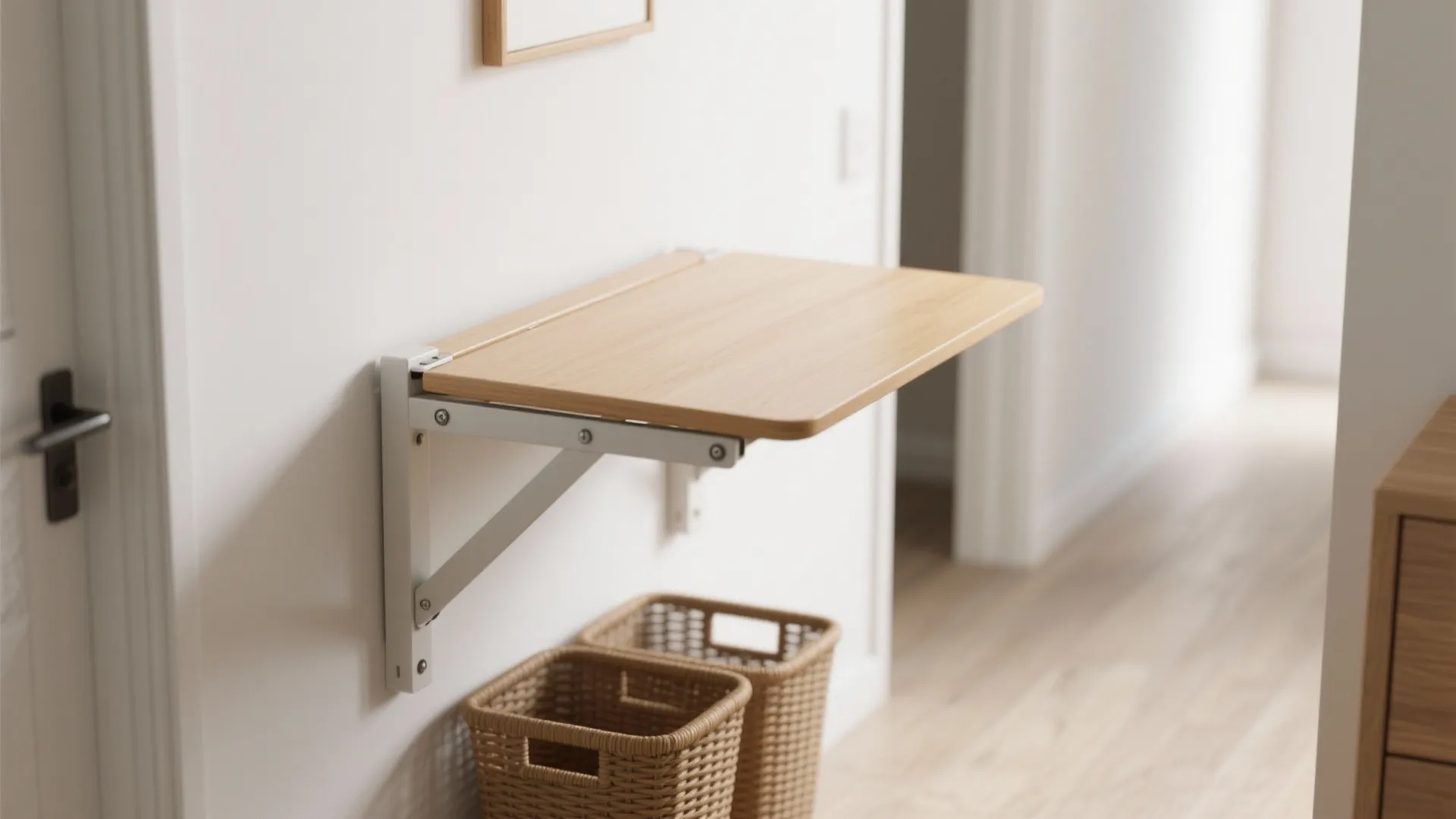 1. Wall-mounted drop-leaf table
