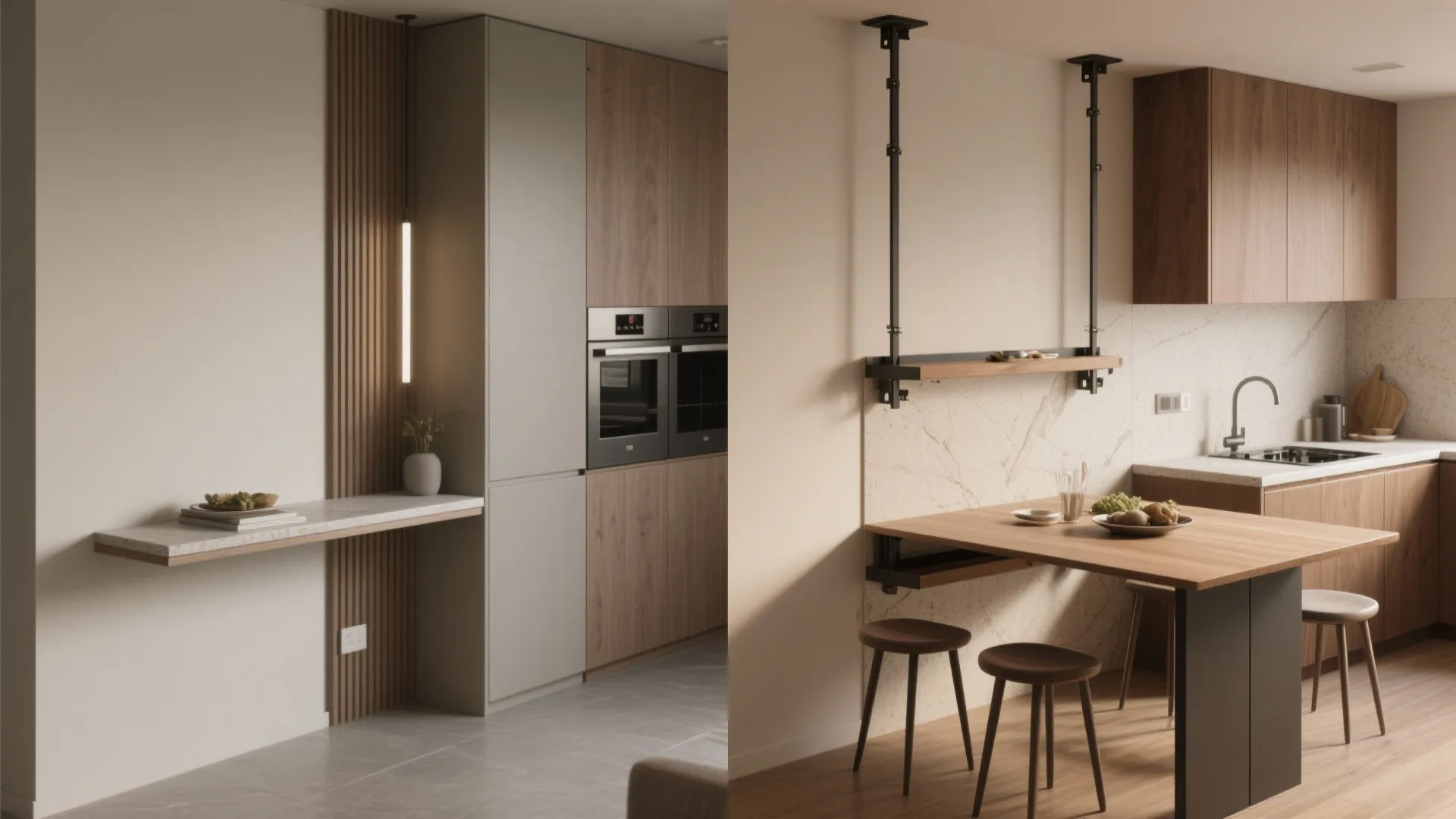 3. Wall-mounted Drop Tables and Narrow Consoles