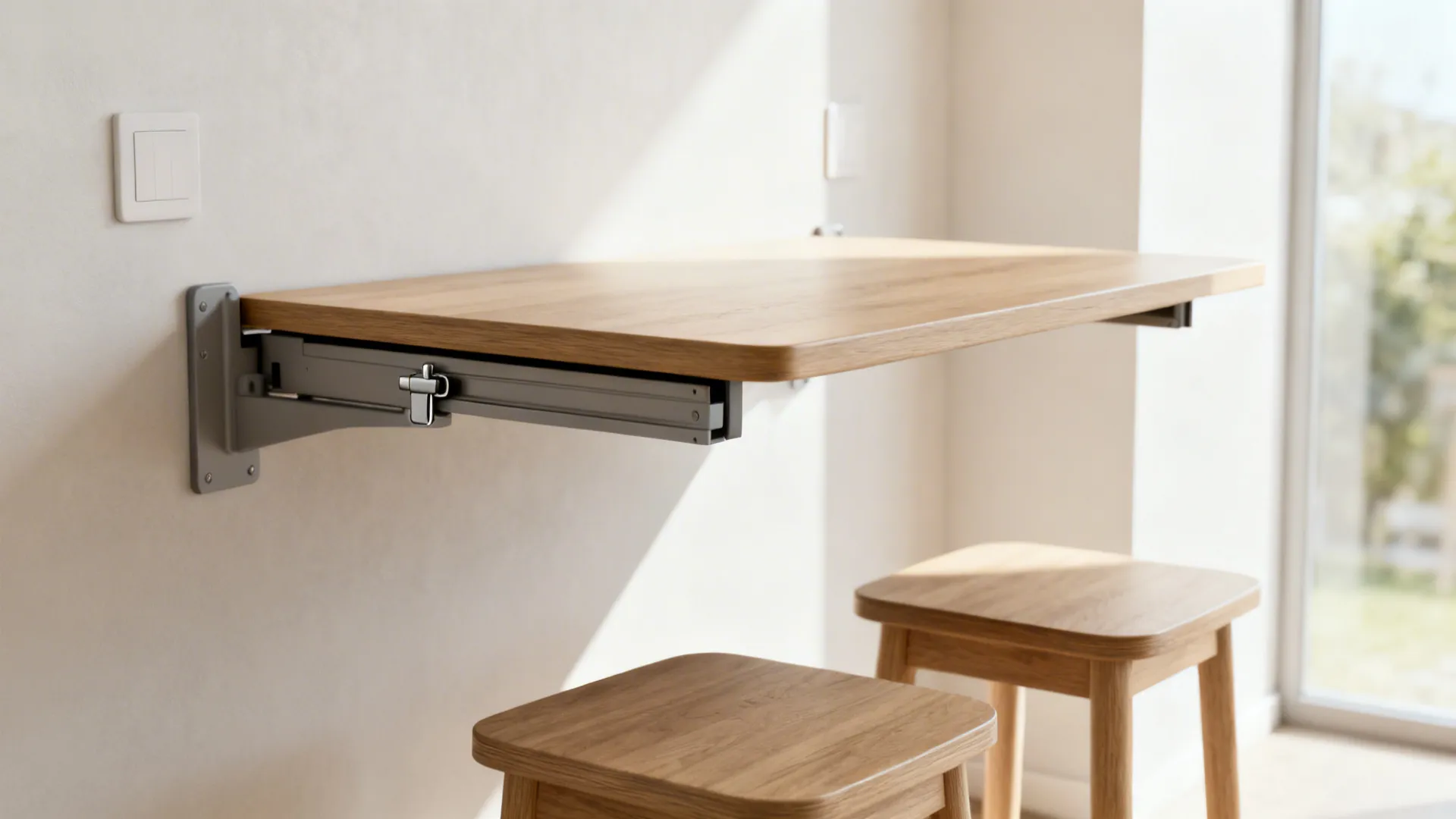 4. Wall-mounted drop-down table